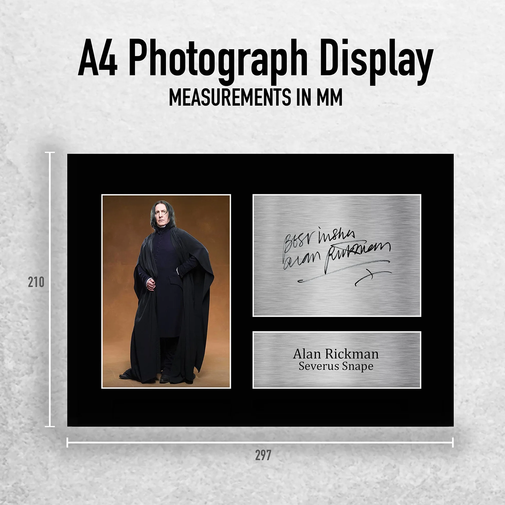 A4 Alan Rickman Severus Snape Harry Potter prezent podpisany autografem