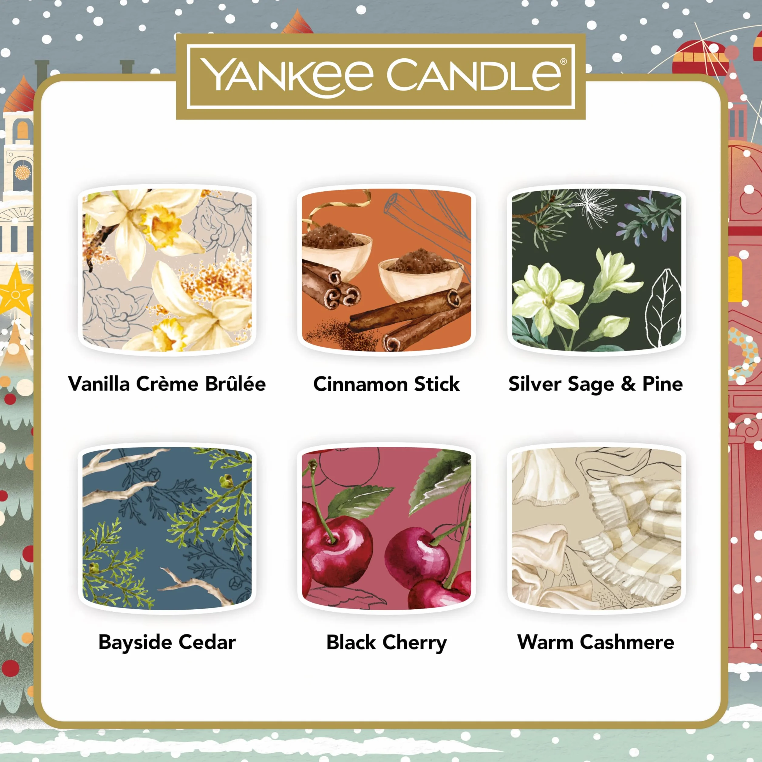 Yankee Candle Zestaw upominkowy 6 mini świec wotywnych świąteczny