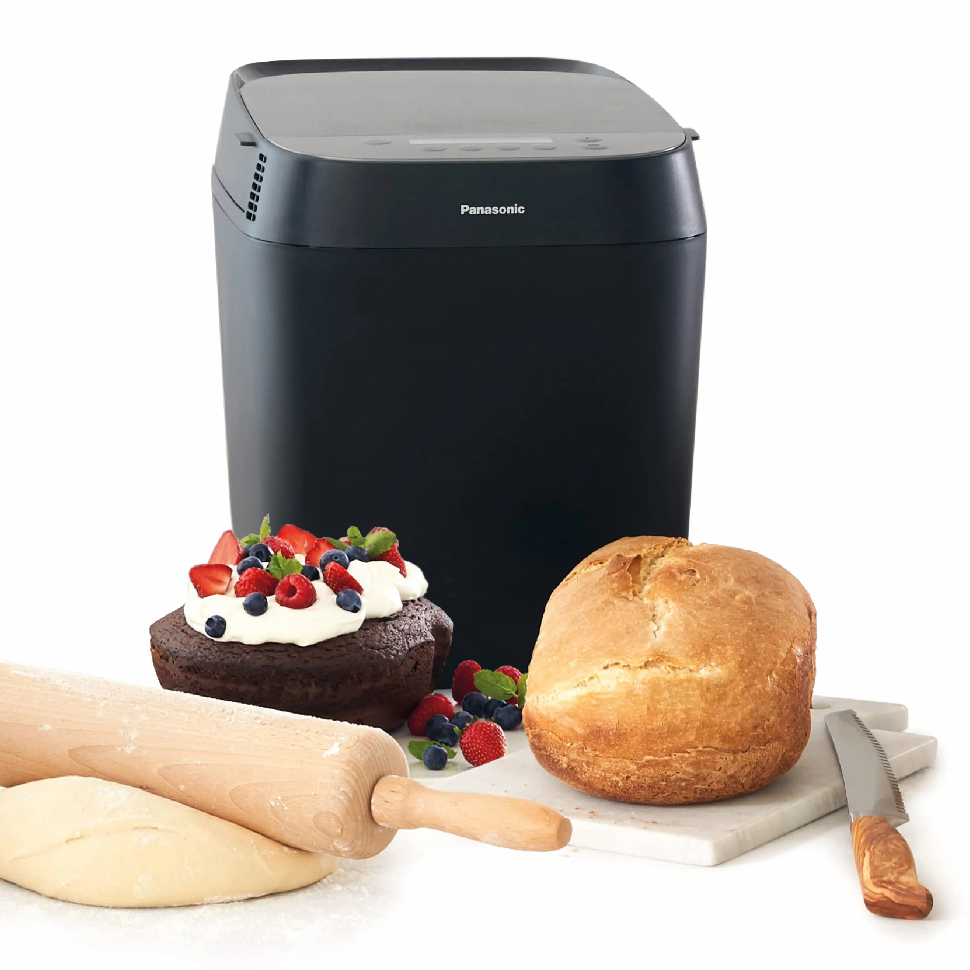 Panasonic Croustina SD-ZD2010 automat do pieczenia chleba (18 programów, maszyna do chleba, bezglutenowy, chrupiący chleb, pełnoziarnisty chleb), czarny