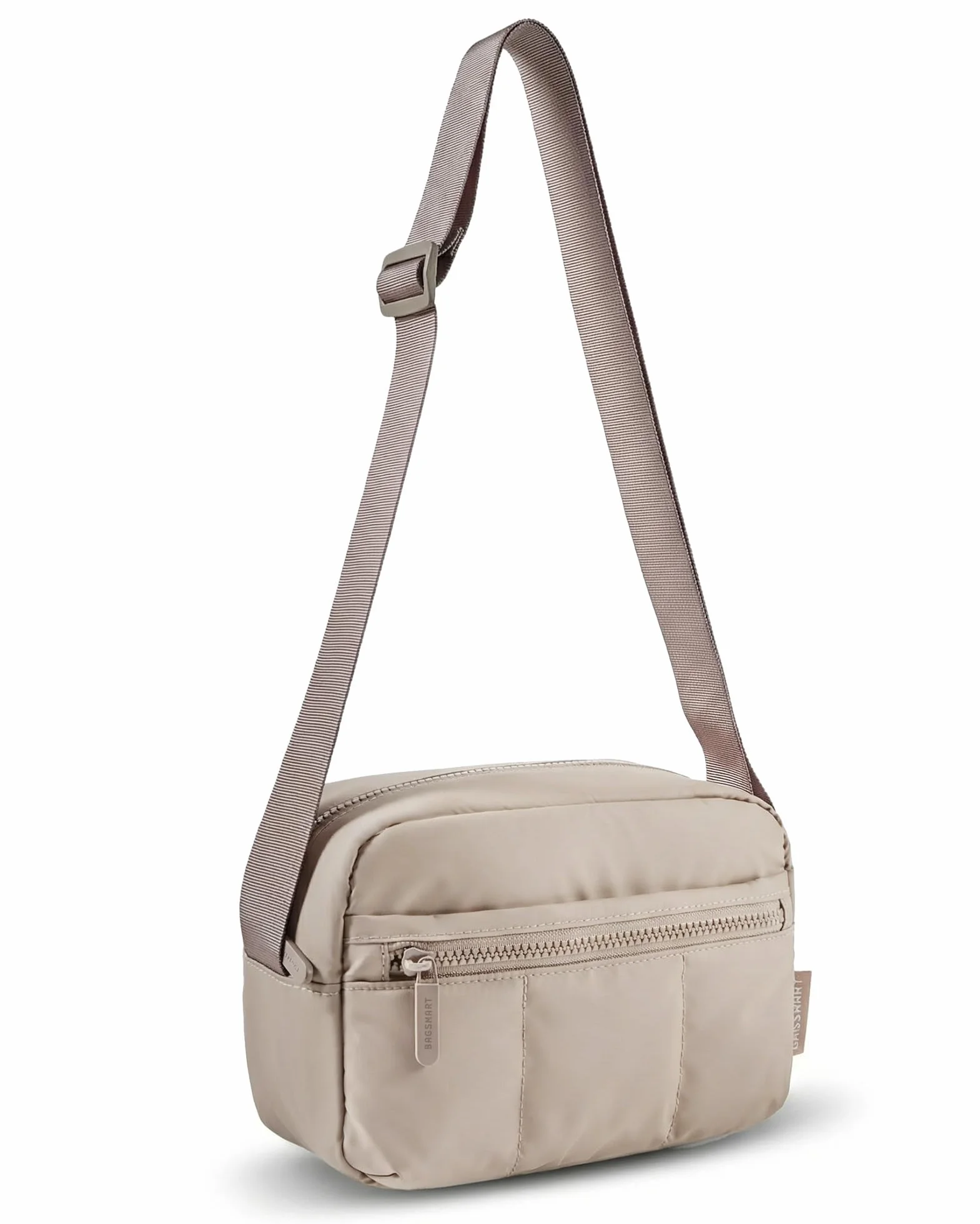 bagsmart Torba na aparat DSLR SLR, mała, lekka i stylowa torba na ramię, lustrzanka, akcesoria, wielbłąd, moda