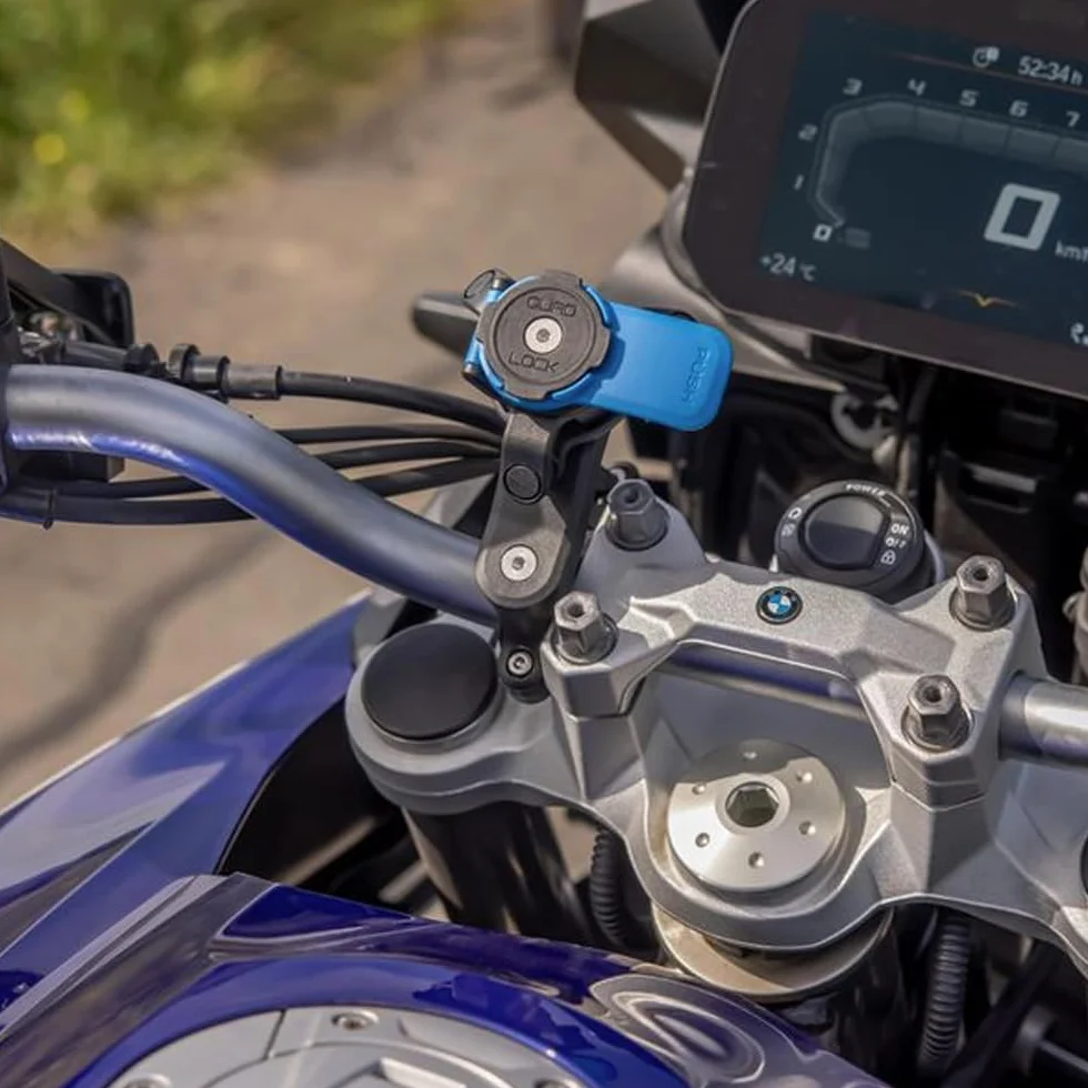 Quad Lock Kierownica Motocyklowa Uchwyt Telefonu Zestaw z Amortyzatorem Drgań i Galaxy S24 Ultra MAG Etui
