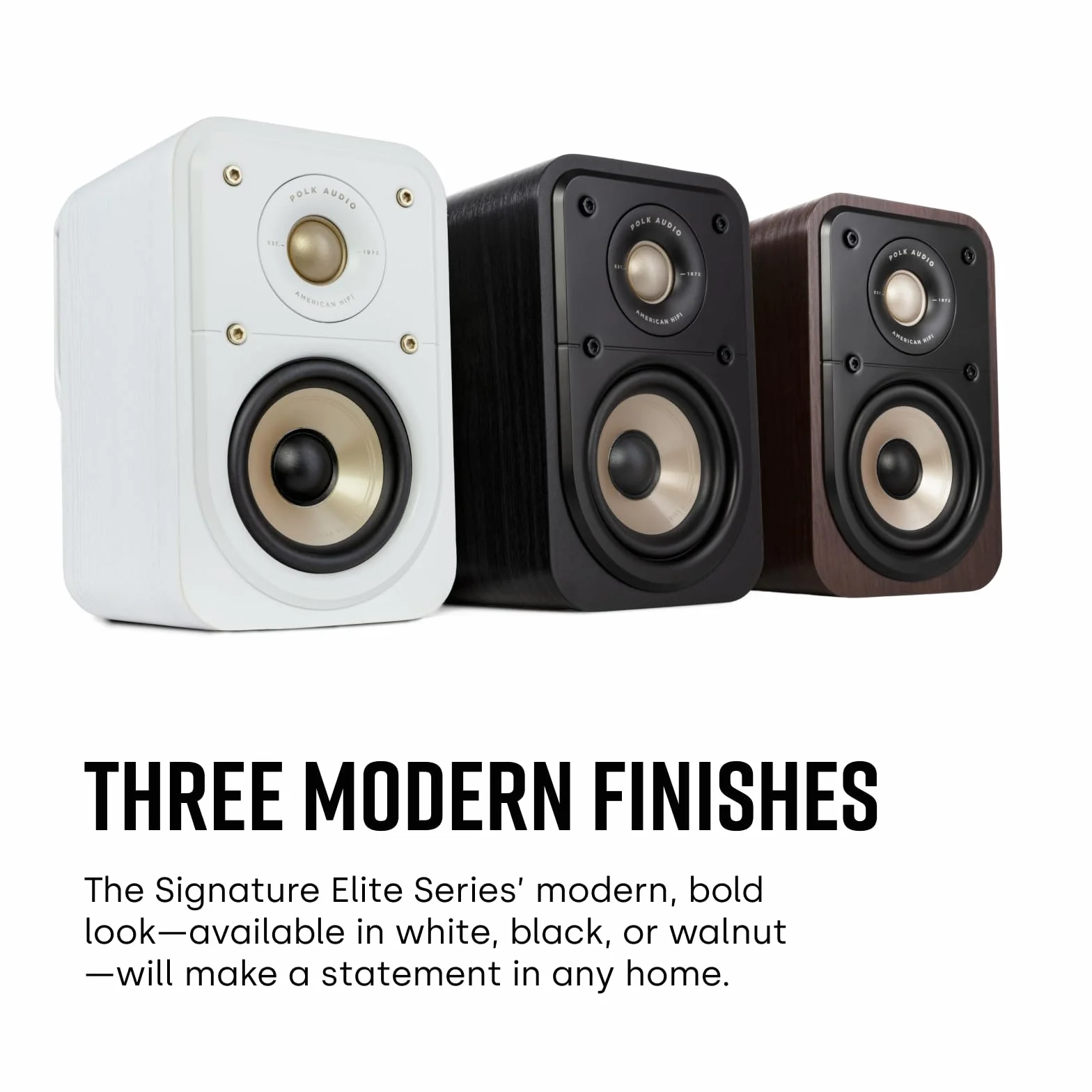 POLK AUDIO Signature Elite ES10 głośniki surround, głośników stereo, głośników satelitarnych, HiFi, kompatybilne z Dolby Atmos i DTS: X (2 pary) - czarny