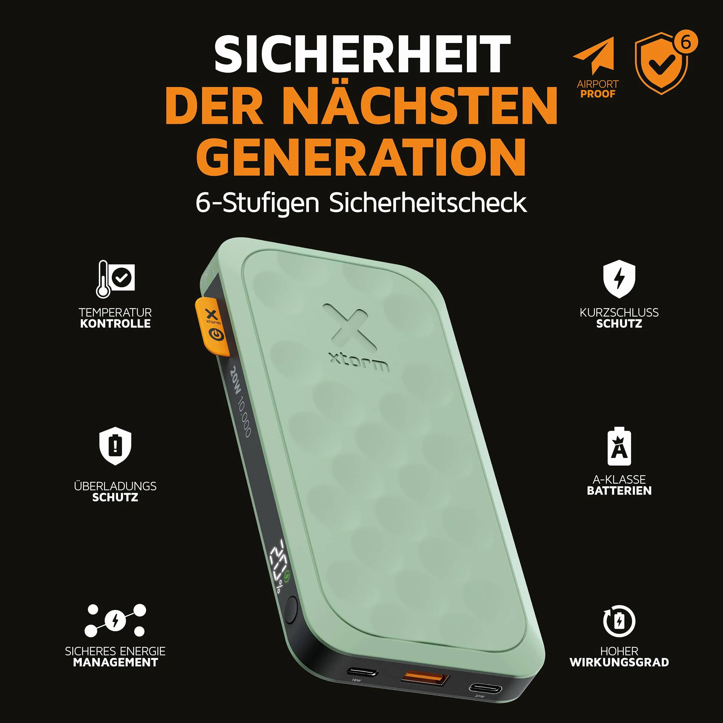 20 W FUEL SERIES POWERBANK 10 000 - SAGE GREE