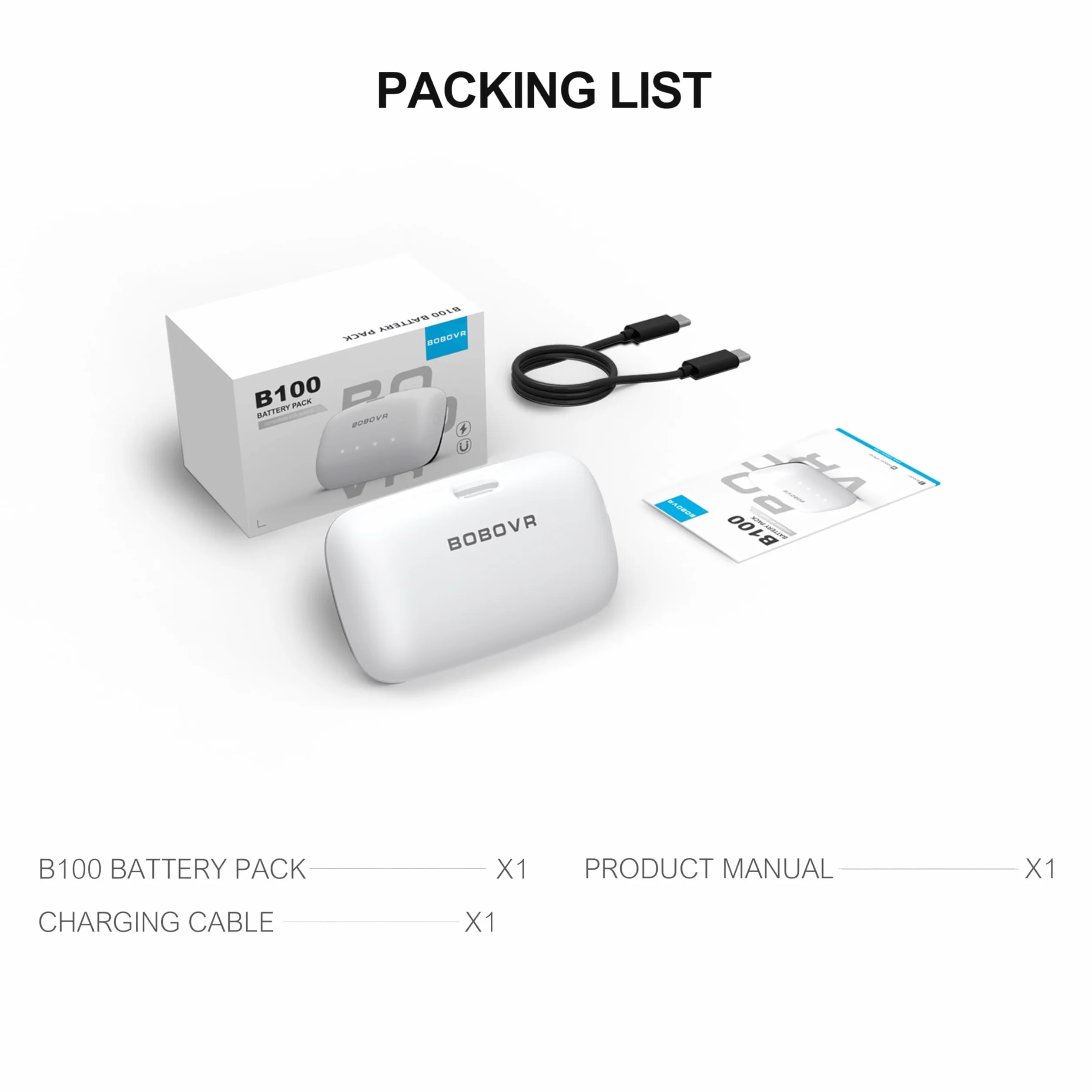BOBOVR B100 S3 Pro zamiennik akumulatora 10000 mAh, akcesoria z wymianą podczas pracy, złącza magnetyczne, podwójna moc