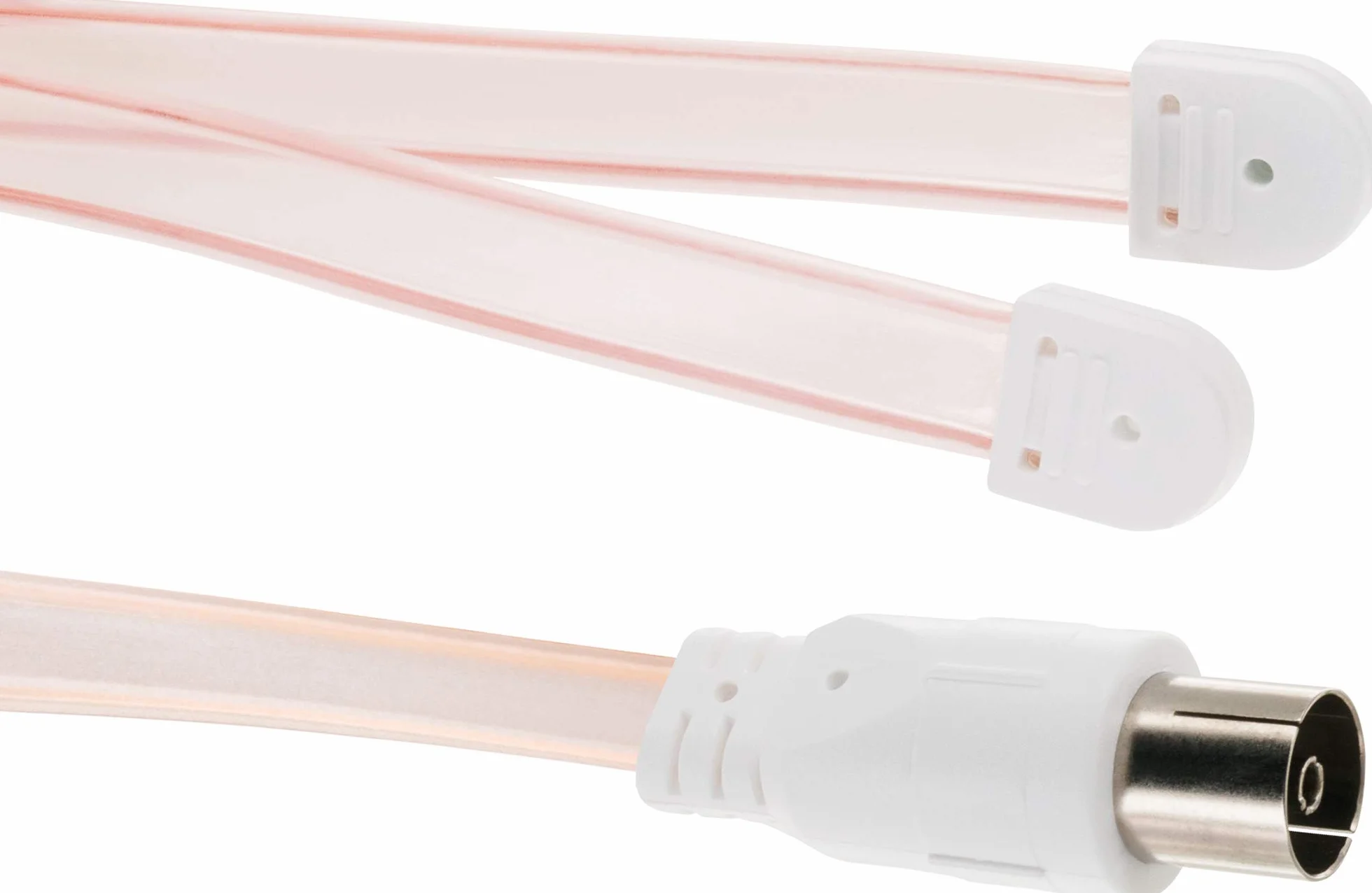 SCHWAIGER 20396 UKW FM antena rzucana, antena radiowa, antena pokojowa, odbiornik HiFi, system stereo, radio, odbiór radia, przezroczysta, 1,8 m