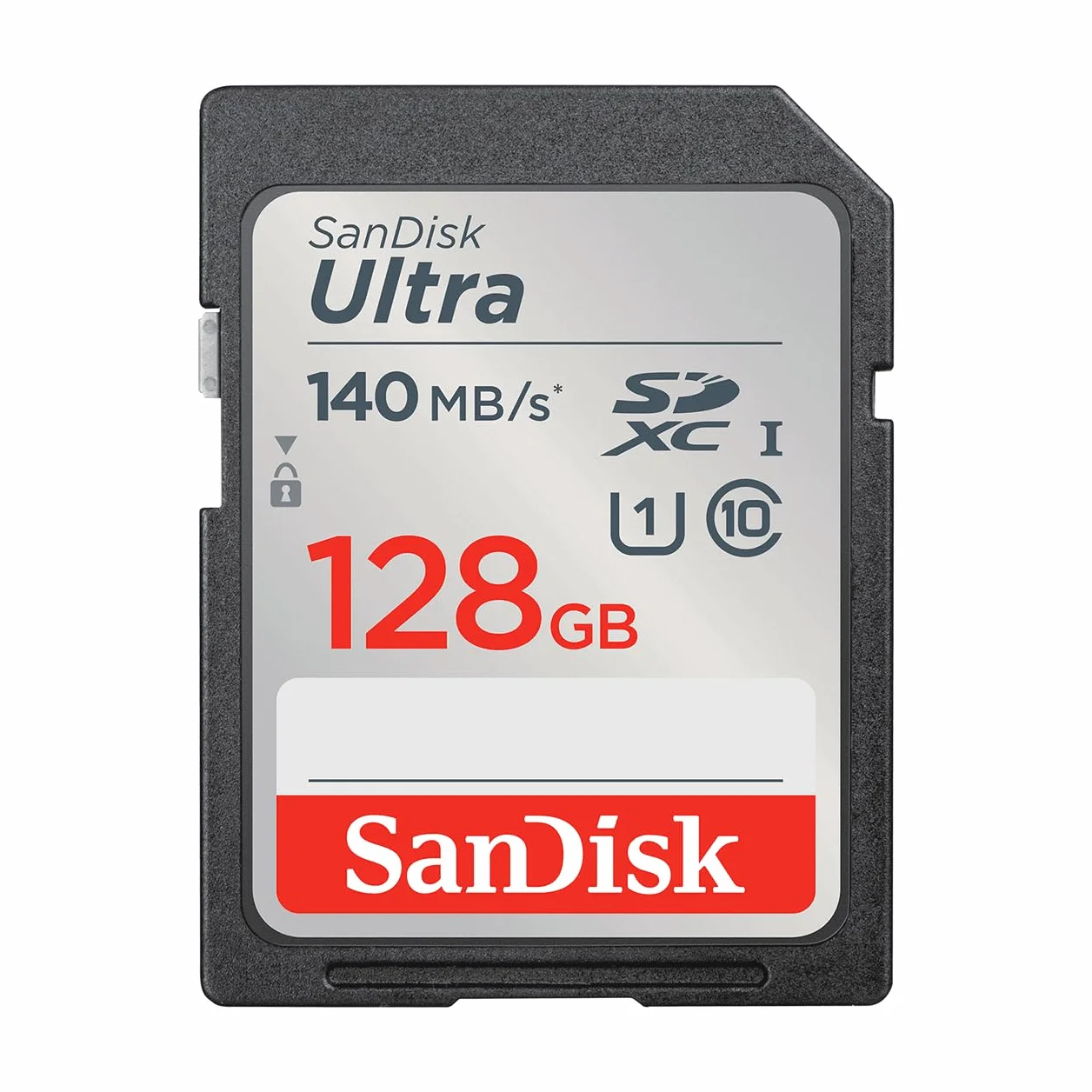SanDisk Karta Ultra SDXC 128 GB, karta SD, karta pamięci o prędkości odczytu do 140 MB/s, do kompaktowych aparatów klasy podstawowej i średniego zasięgu, wideo Full HD, UHS-I, klasa 10, U1