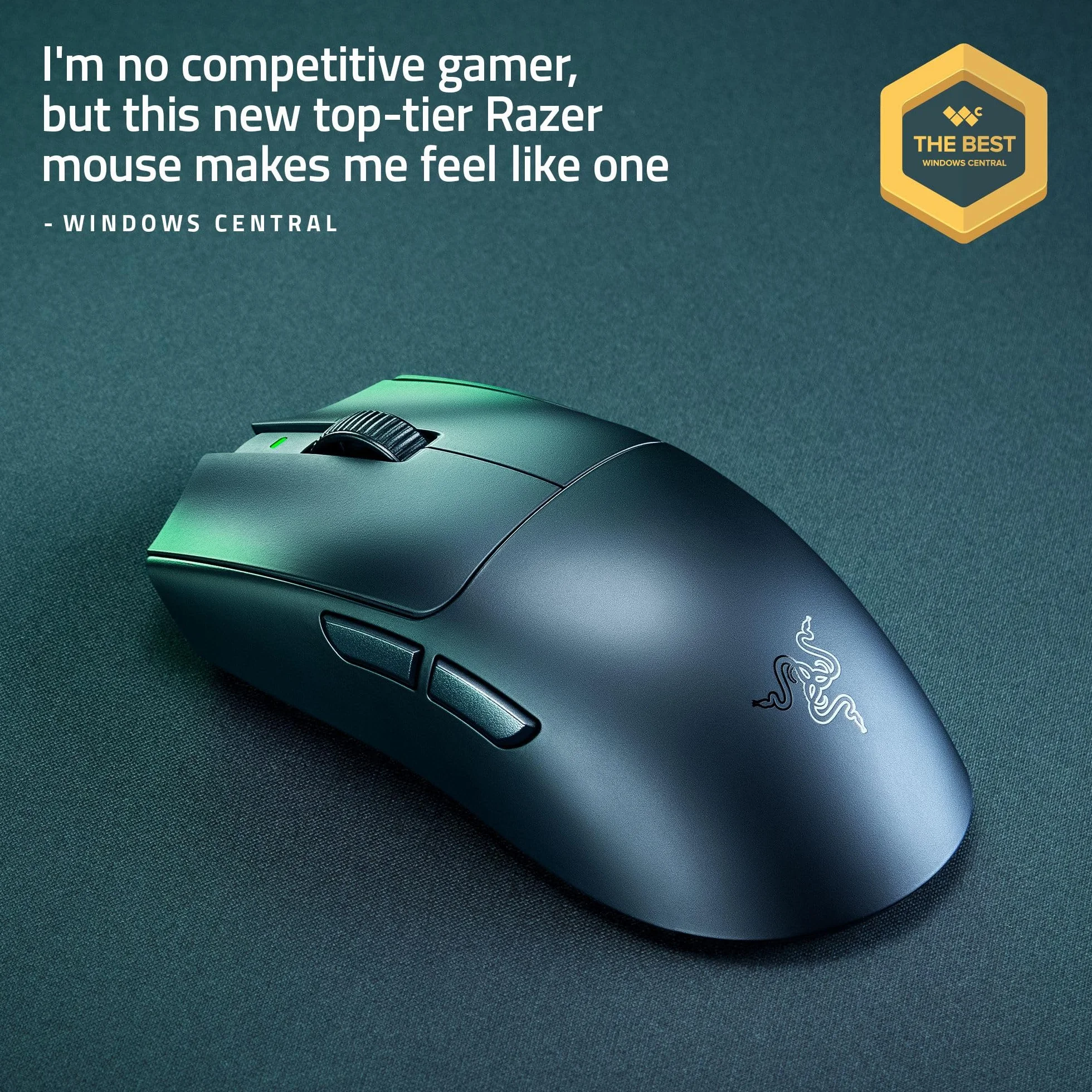 Razer Viper V4 Pro - bezprzewodowa, symetryczna, gamingowa mysz e-sportowa - ultralekka 49 g - HyperSpeed Gen-2 z częstotliwością 8 KHz - Focus Pro 50K DPI - optyczne przewijania - PC/Mac | Czarny