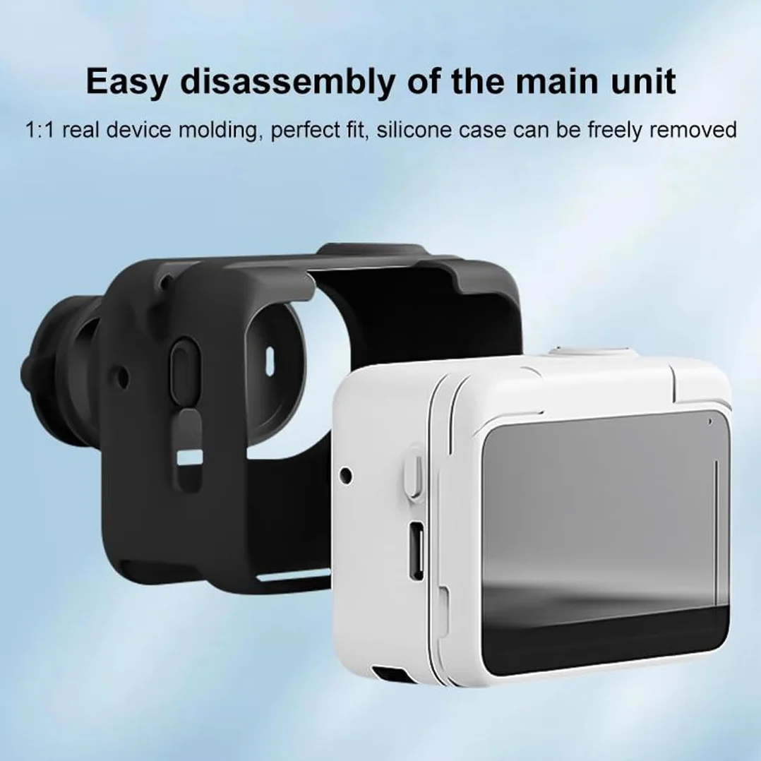PULUZ Etui ochronne do Insta360 GO 3S pudełko do ładowania aparatu, silikonowa osłona z osłoną obiektywu i paskiem, akcesoria do kamer akcji Insta 360 GO 3S