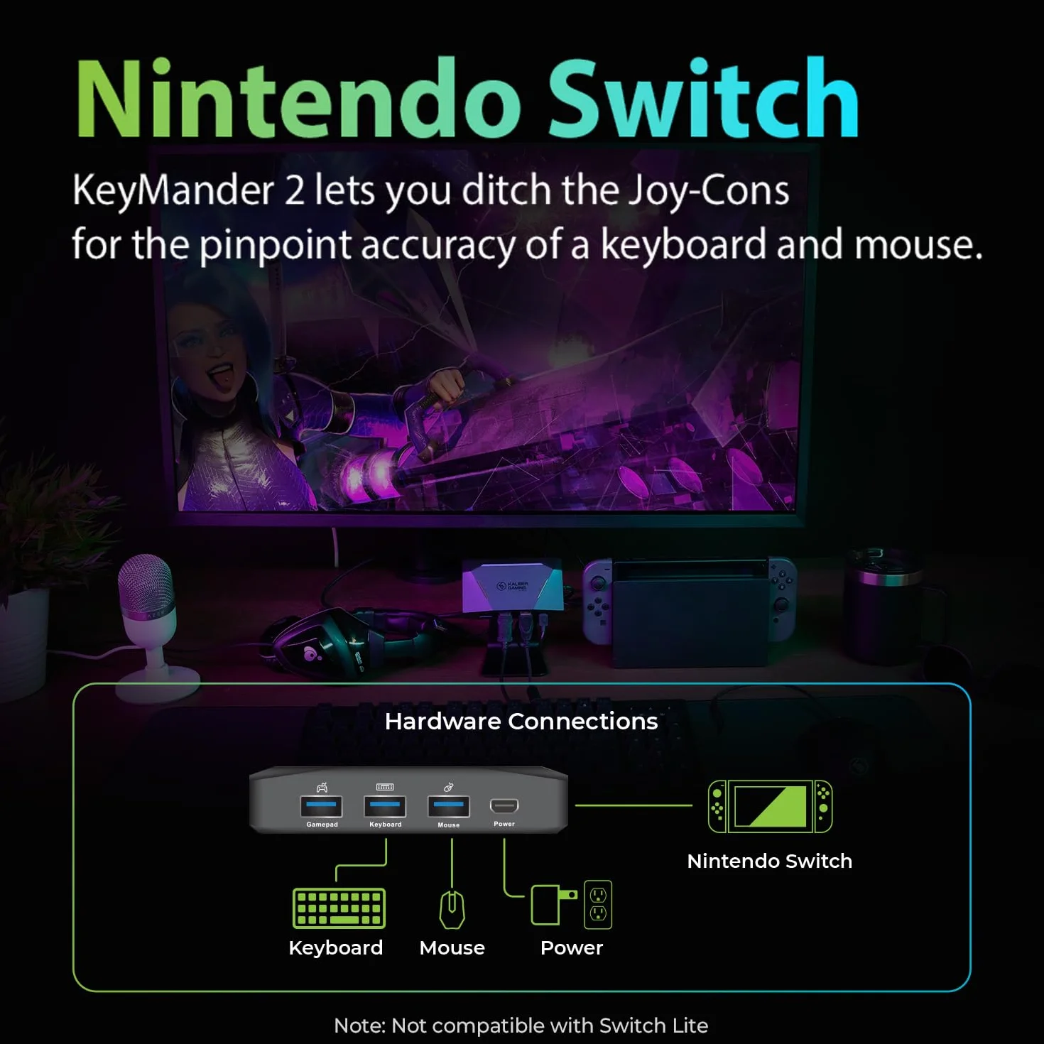 IOGEAR KeyMander 2 Adapter Klawiatury i Myszy do Xbox One, PS5, PS4, Nintendo Switch
