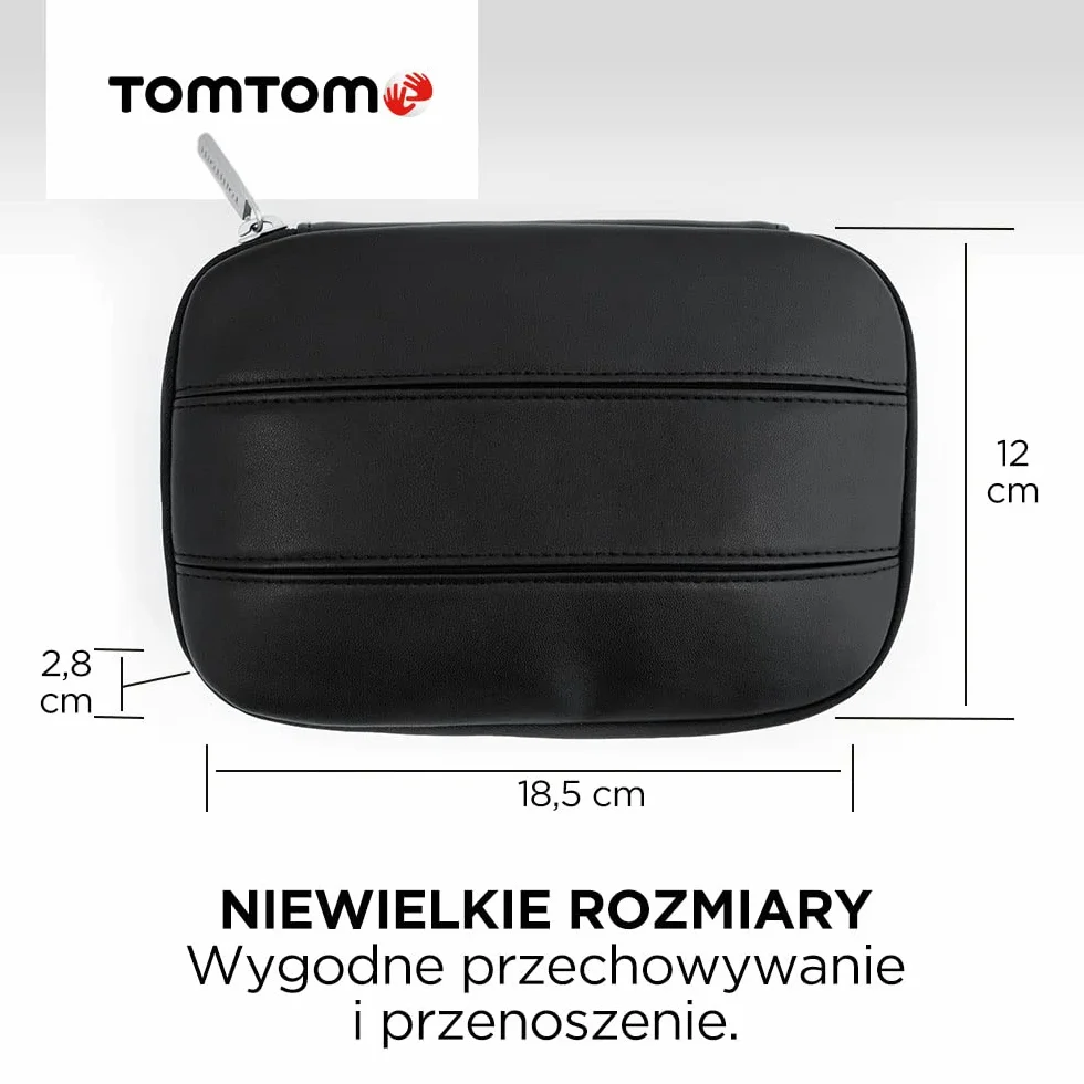 TomTom etui ochronne premium ze skóry do nawigacji GPS TomTom o przekątnej 7 cali, GO Superior 7, GO Navigator 7, GO Expert 7 i GO EXPERT 7 plus, GO Camper Max 1. i 2. generacji (9UYB.001.03)