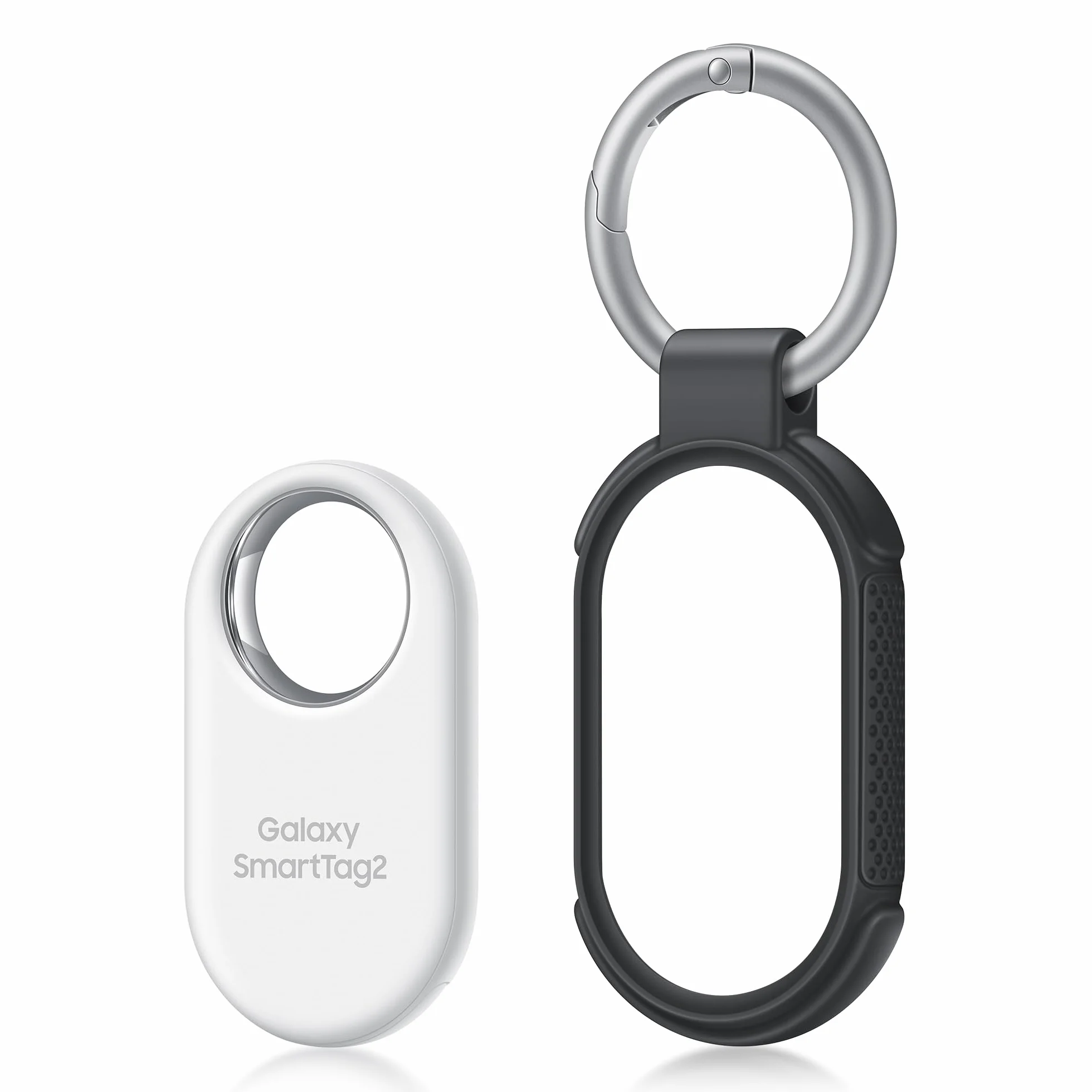 Samsung Galaxy SmartTag2 Bluetooth Smart Tag, ze wzmocnioną obudową [wyłącznie Amazon], kompatybilny ze smartfonami Samsung Galaxy, zgubiona moda, biały