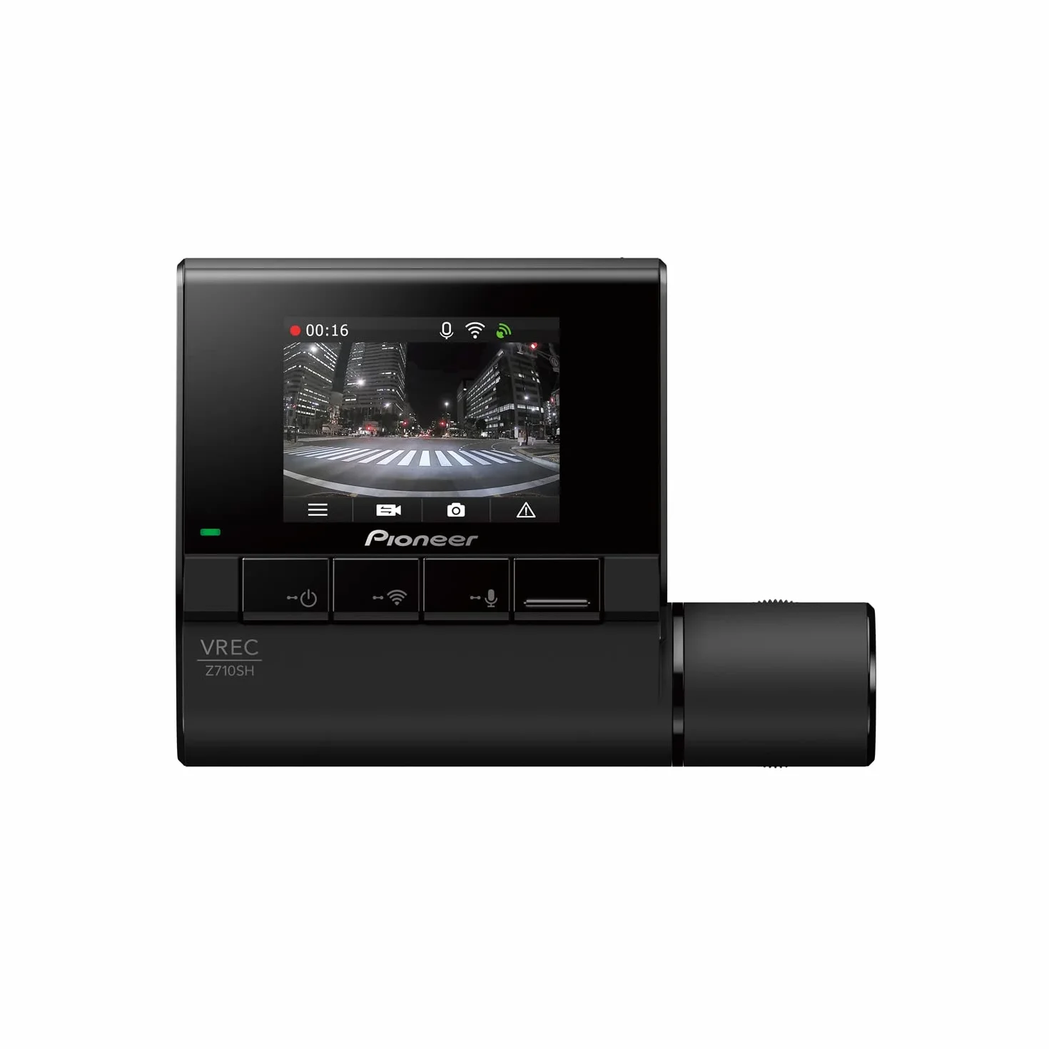 Pioneer Kamera samochodowa VREC-Z710SH: kamera przednia z 2-calowym wyświetlaczem, przednia kamera szerokokątna 160°, kolorowy wyświetlacz 2-calowy, zintegrowany mikrofon