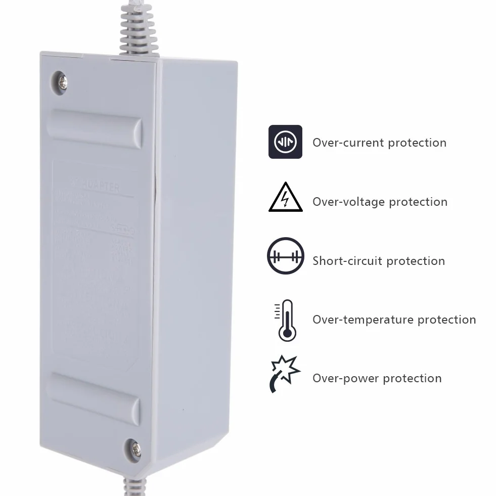 Asixx Ładowarka do Wii, Kabel Zasilacza do Nintendo Wii, 110-240V(EU)