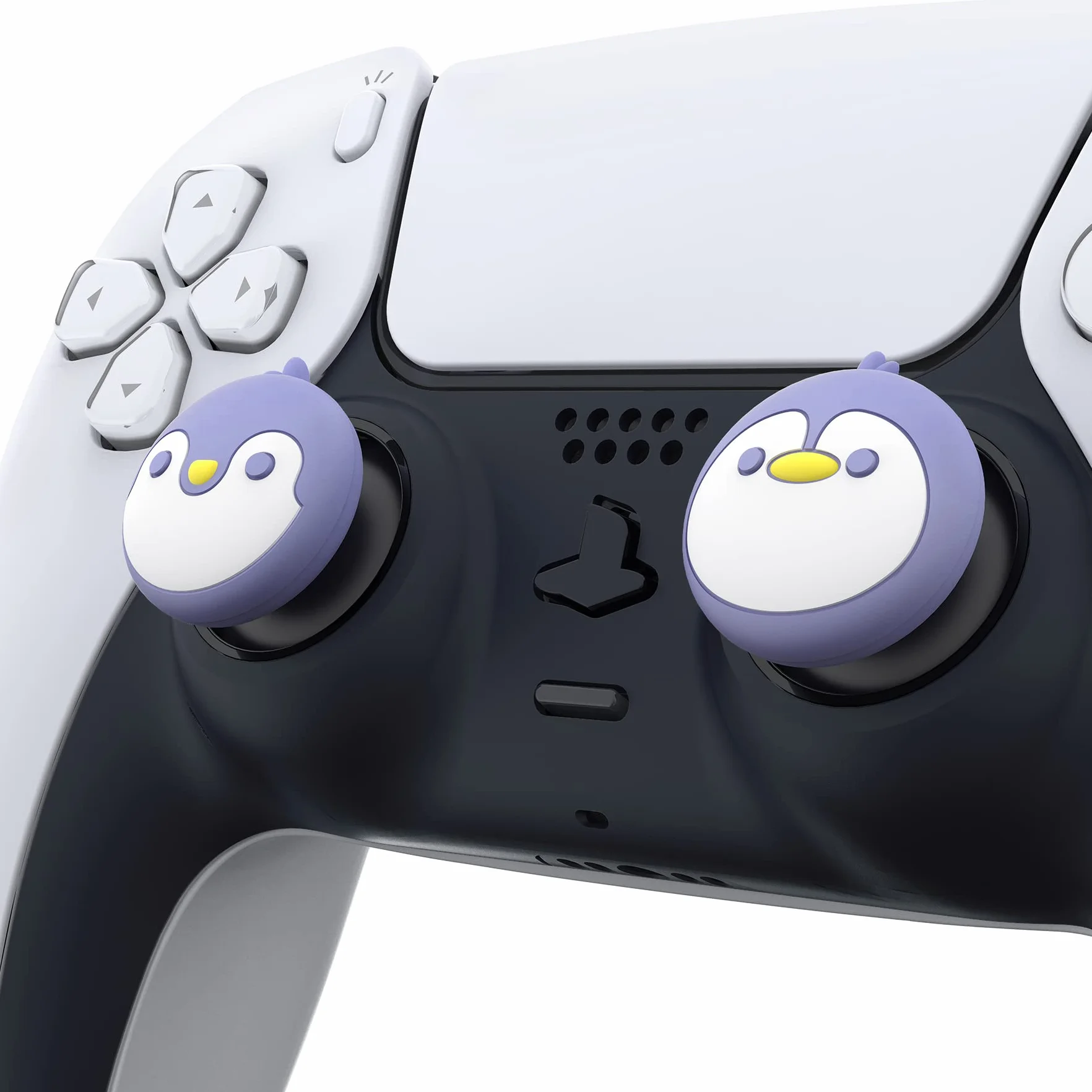 PlayVital 4PCS Thumb Grip Caps do ps5 Controller Nakładki na kciuk do ps4,Analogowa Osłona Sztyftu kompatybilny z Xbox Series X/S,Uchwytami na Kciuki do Switch Pro-Jasny Fiolet
