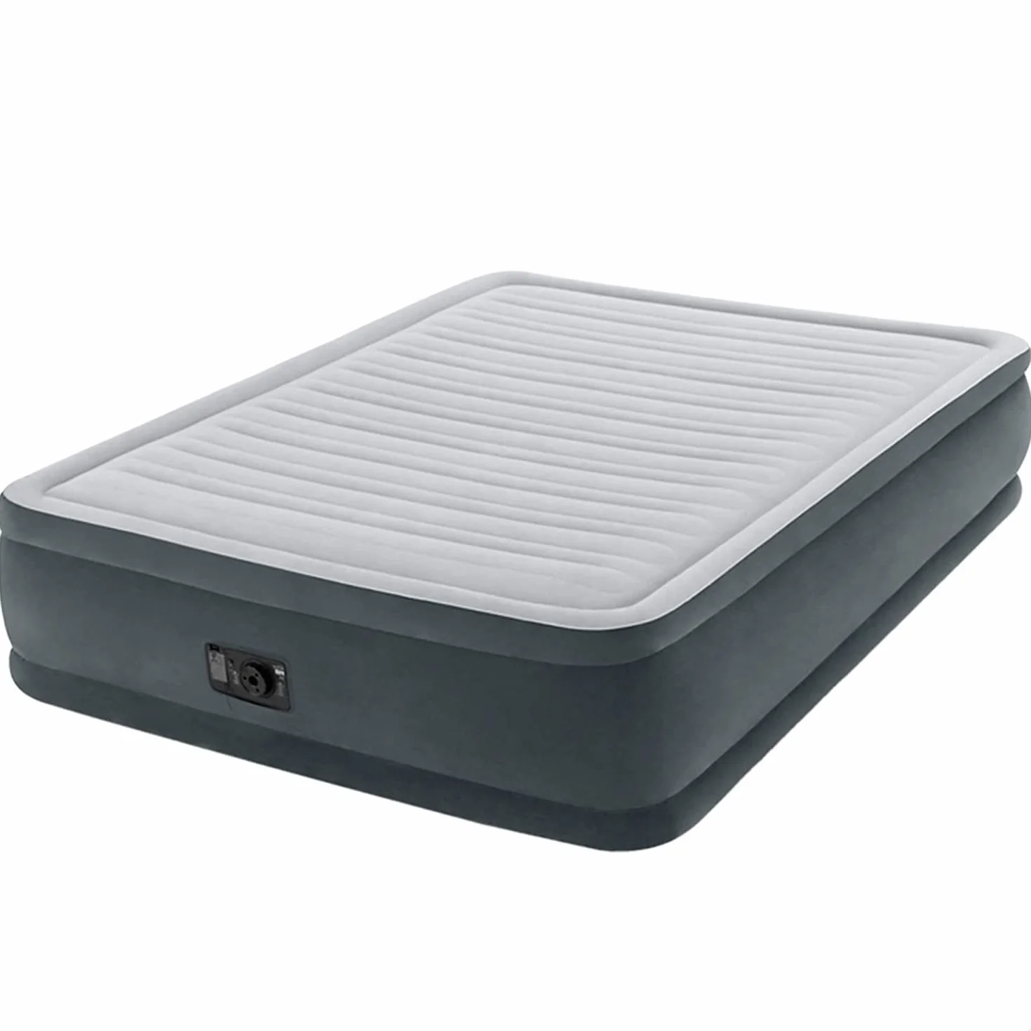 Intex Deluxe Dmuchany Materac Dwuosobowy 152x203x46 cm Beżowy Szary