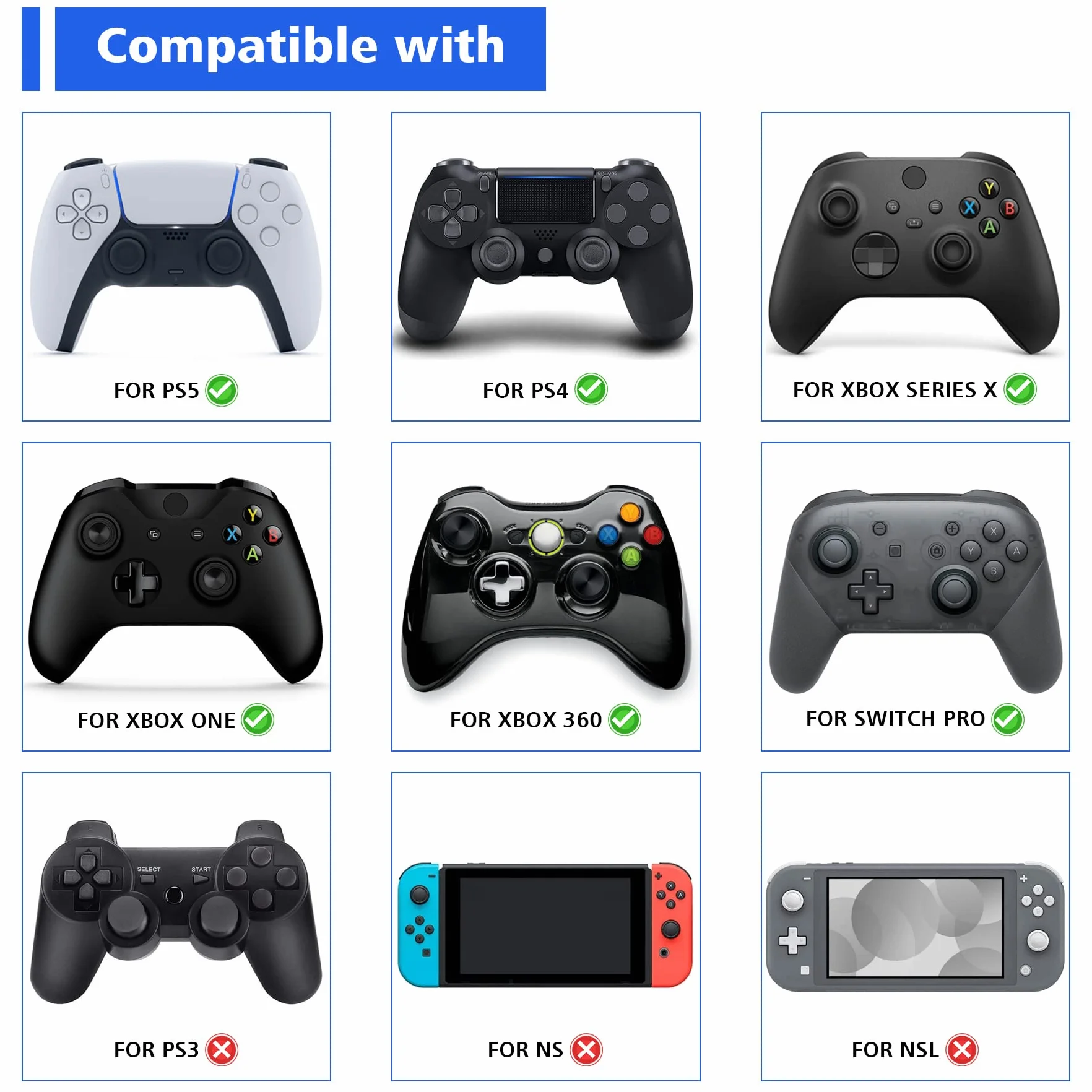 PlayVital 4PCS Thumb Grip Caps do ps5 Controller Nakładki na kciuk do ps4,Analogowa Osłona Sztyftu kompatybilny z Xbox Series X/S,Uchwytami na Kciuki do Switch Pro-Kotek&Szczeniak