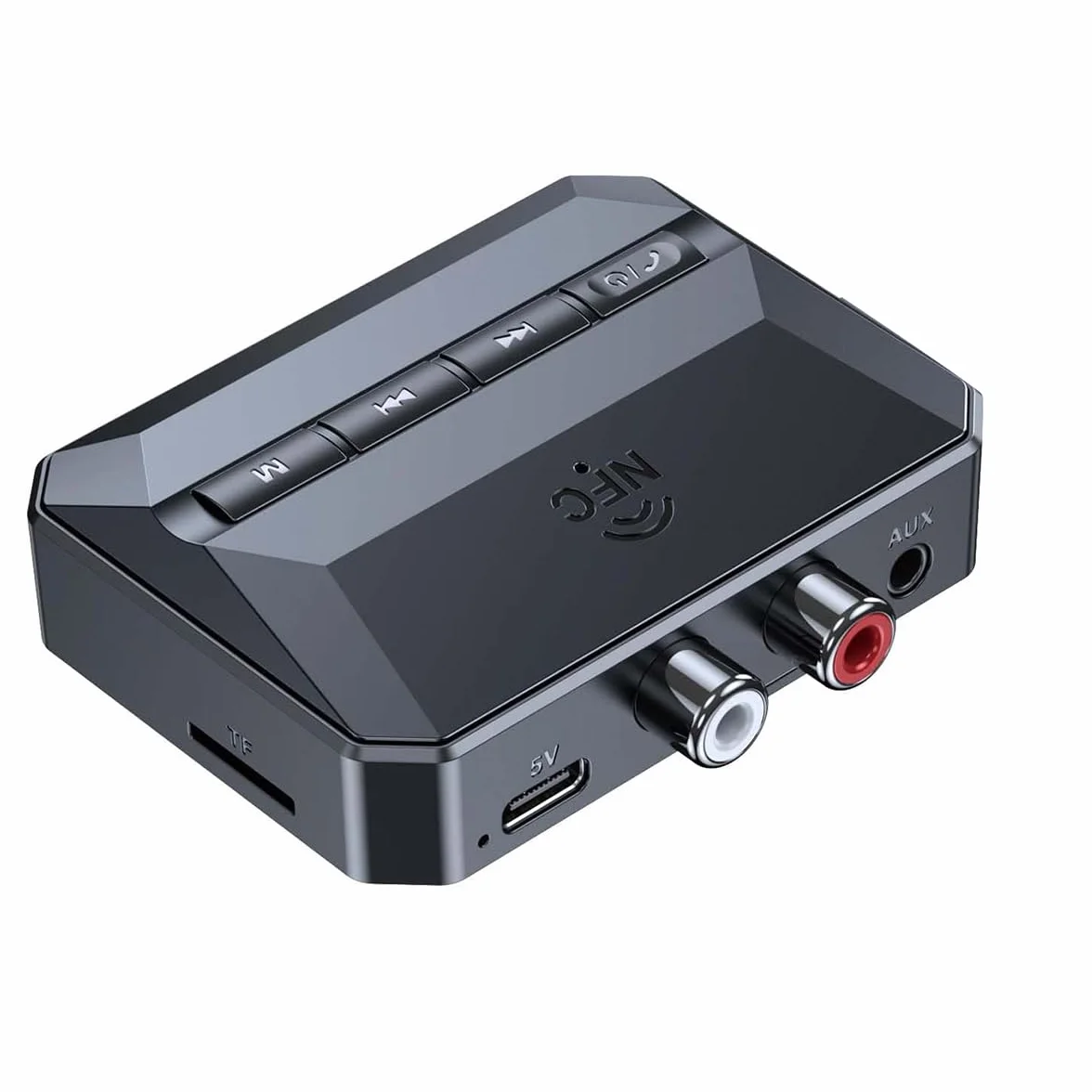 Odbiornik Bluetooth NFC, Adapter Bluetooth 5.3 AUX do Samochodu, Bezprzewodowy Odbiornik Audio do Domowego Zestawu Stereo/GłOśNika/Muzyki