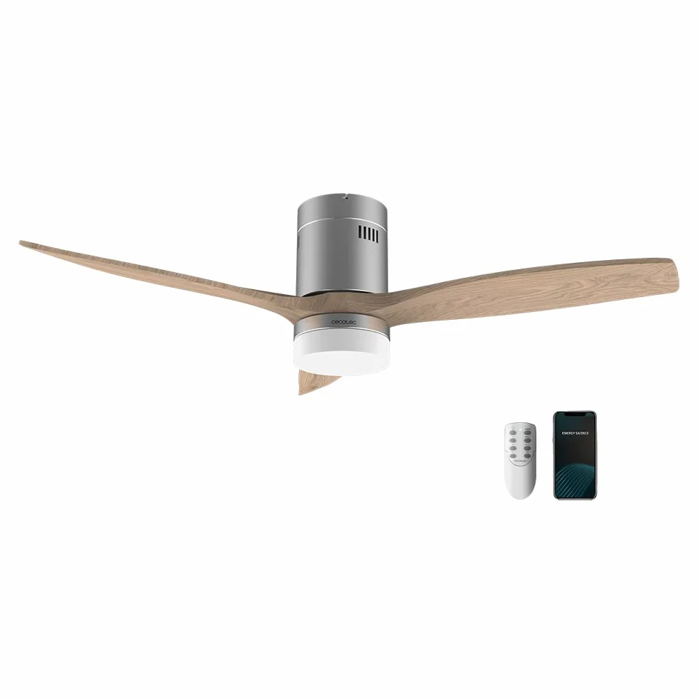 Cecotec EnergySilence Aero 5600 Steel Aqua Connected wentylator sufitowy ze światłem i Wi-Fi 40W 52" IP44