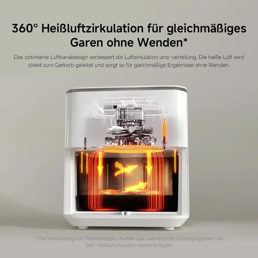 Xiaomi Smart Frytkownica Beztłuszczowa, Czarny, 6.5L