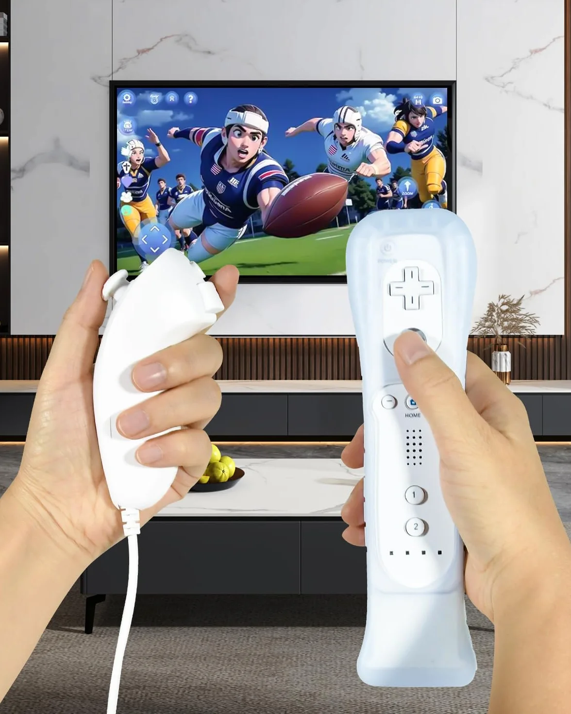 TechKen 2 x adapter Motion Plus z silikonowym czujnikiem do zdalnego sterowania Wii