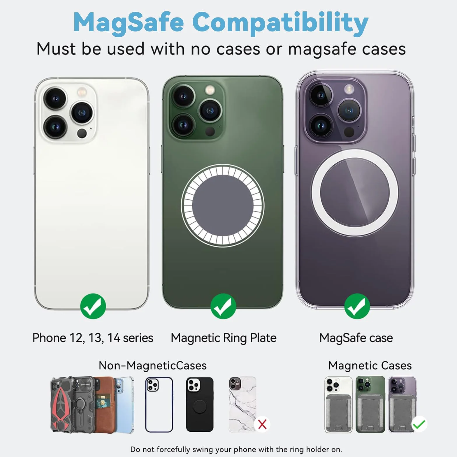 Uchwyt na karty magnetyczne do Apple Magsafe, uchwyt na karty magnetyczne Magsafe do iPhone 12/13/14 Magsafe portfel, skórzany portfel Mag-Safe, pasuje do 6 kart, szary
