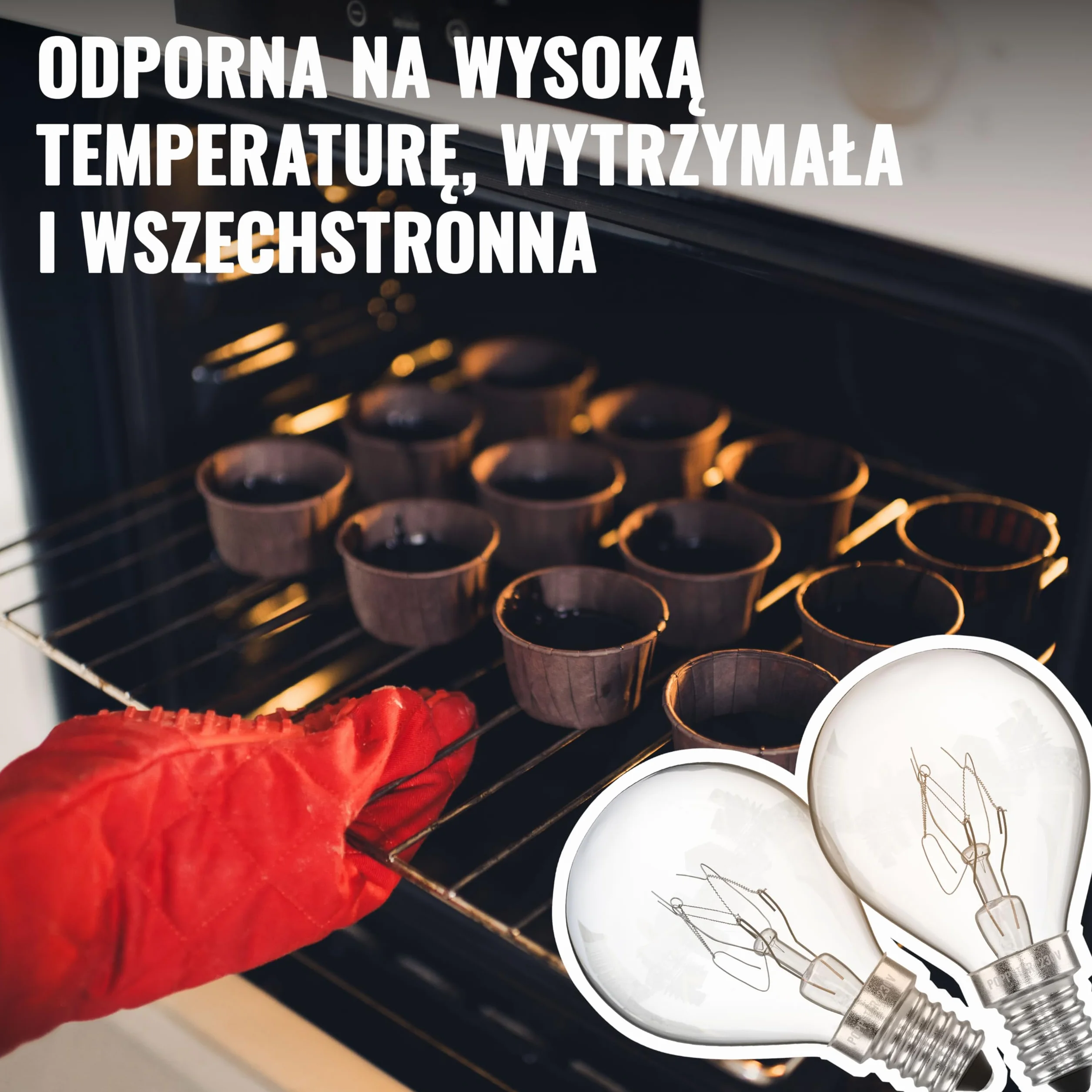 Poppstar żarówki do piekarnika E14 40W 300°C 2400K 350lm 2 szt.