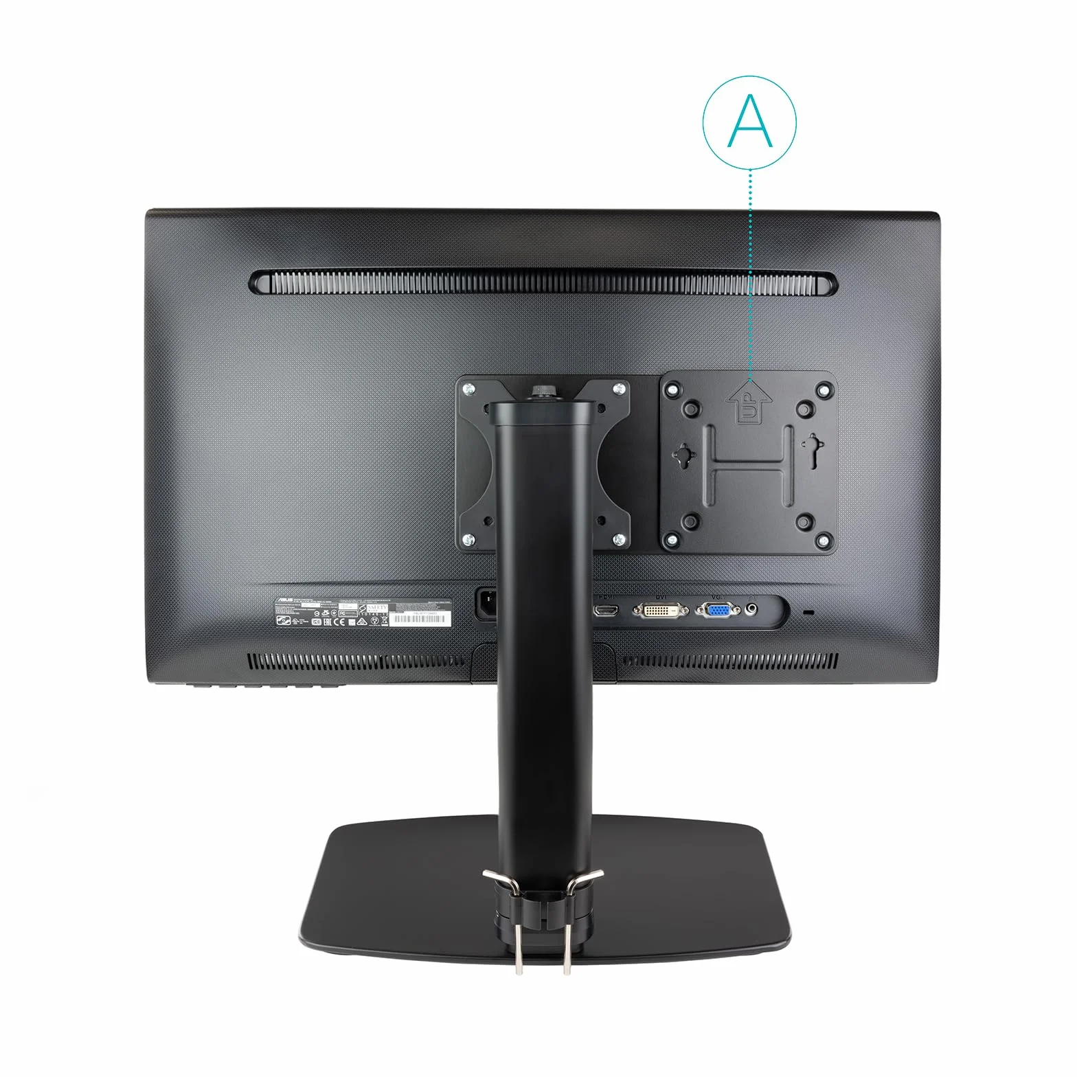 Tooq TCCH0007-B Uchwyt VESA Metaliczny do Mini PC/NUC/Barebone, Kolor Czarny