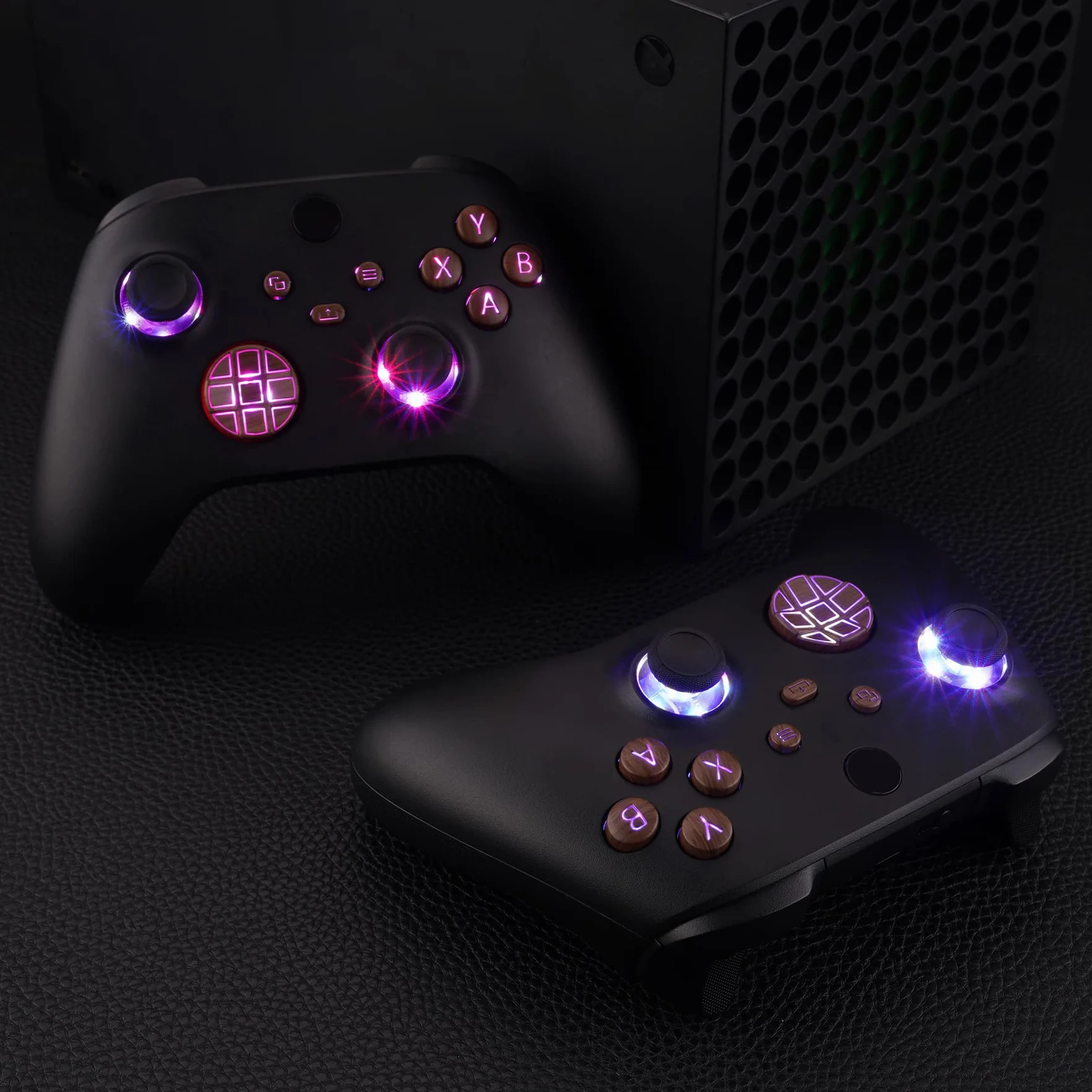 eXtremeRate Wielokolorowe przyciski LED do kontrolera Xbox Series X/S - 7 kolorów 9 trybów Zestaw