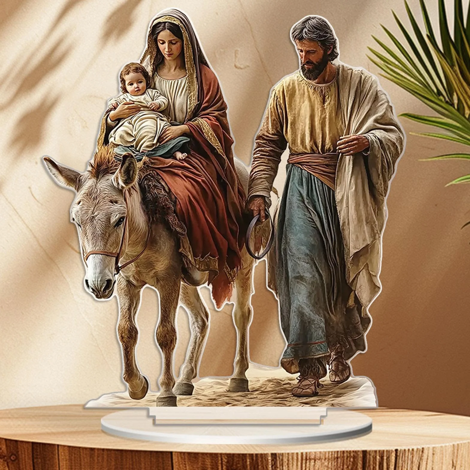 Desk Flat Nativity Scene, Nativity Scene 2d Flat Figure, Tabletop Nativity Ornament, Table Decorations, Novelty Nativity Stand Figure, Love and Peace Nativity Figure, Nativity Scene for Bookshelf