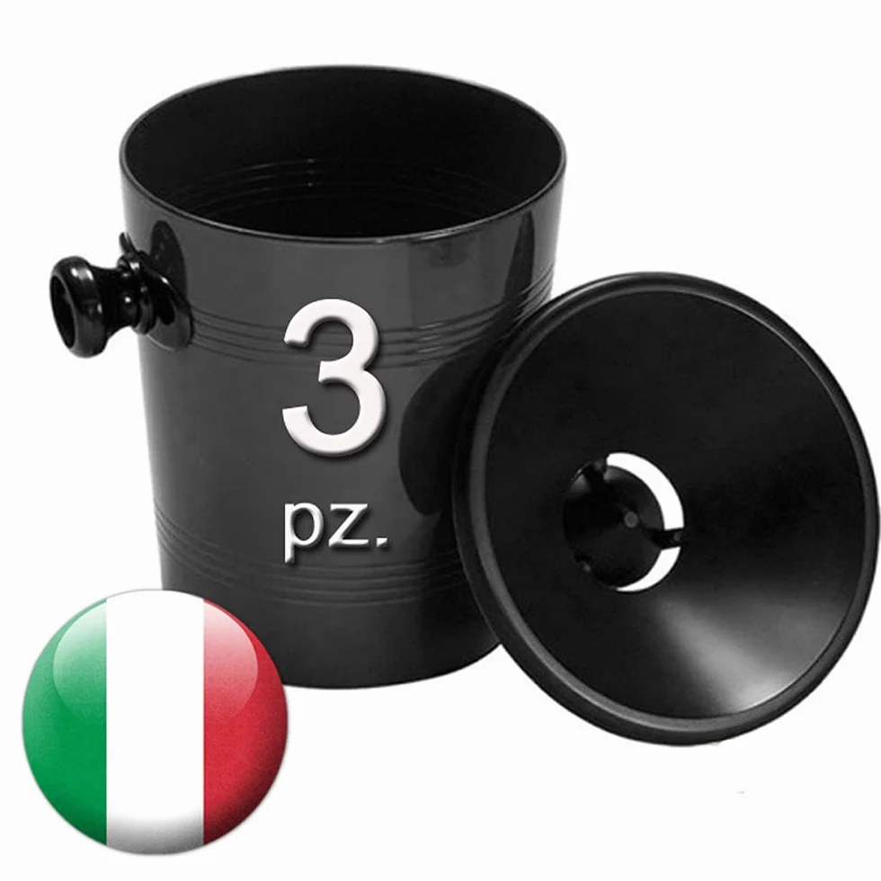 Spittoon - Spawacz - Crachoir - Spucknapf - Profesjonalne plastikowe - Model stożkowy 12 - pojemność 1.2 lt. - By Black (Black), 3