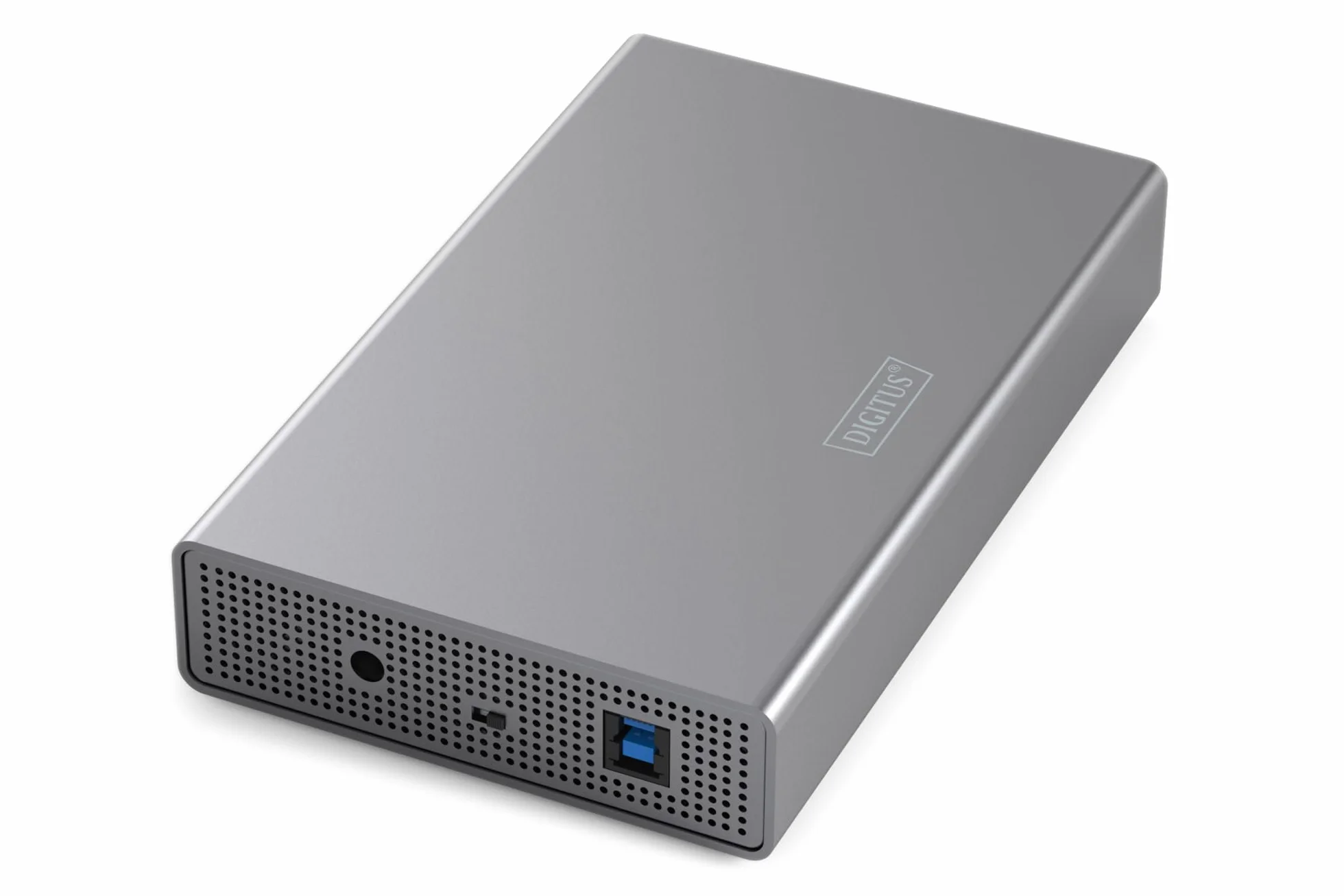 DIGITUS Obudowa dysku twardego – USB 3.2 Gen1 – 5 Gbit/s – do 3,5 i 2,5 cala SATA HDD i SSD – do dysków twardych do 16 TB – obudowa aluminiowa – szara