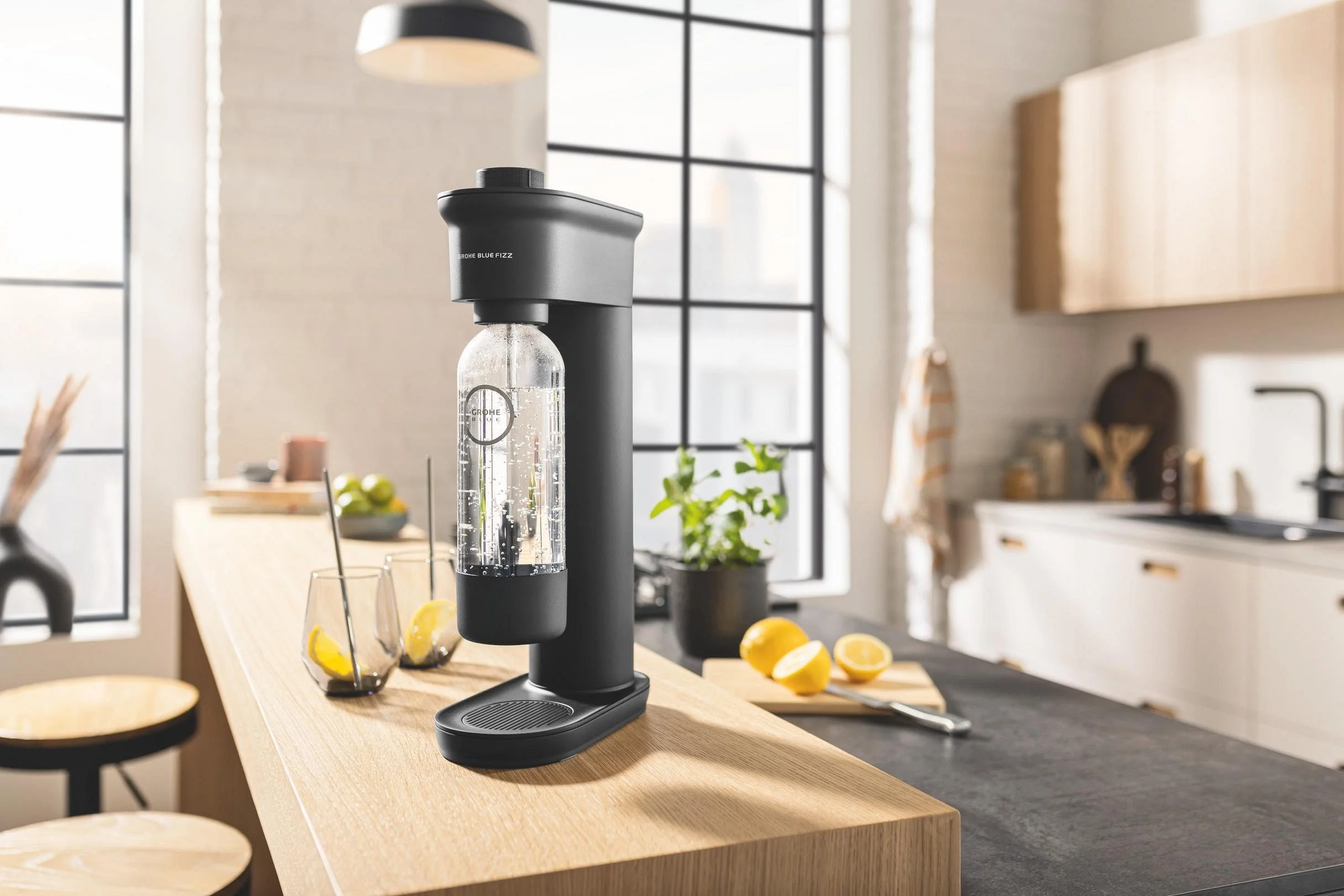GROHE Blue Fizz butelka na wodę 850 ml czarna 41250K00