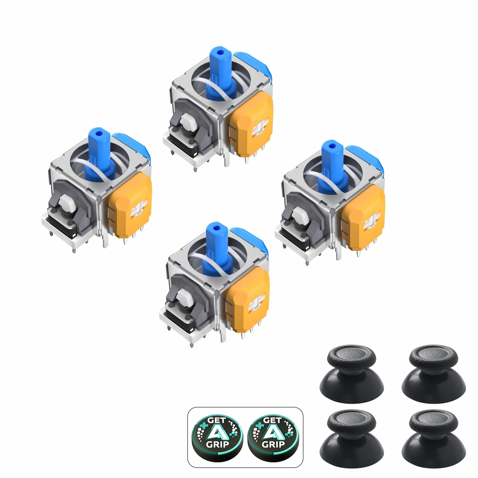 AKNES HallPi TMR Elektromagnetyczny Zamiennik Joysticka do Kontrolera DualShock PS4, Akcesoria Naprawcze do Kontrolera Playstation 4-2 pary