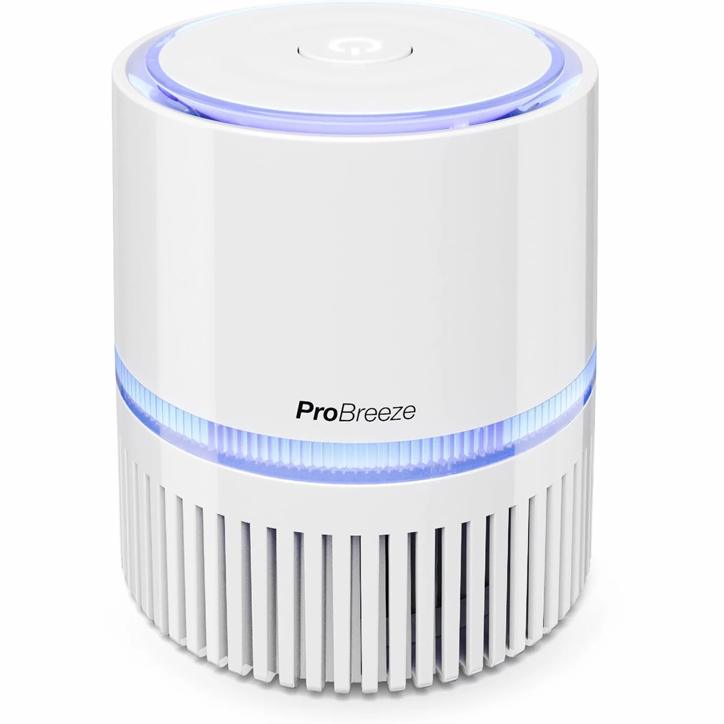 Pro Breeze Mały Oczyszczacz Powietrza na Biurko, z Filtrem HEPA Jonizatorem, Generator Jonów Ujemnych, Lampa Nocna LED, Usuwa do 99,97% Zanieczyszczeń Pyłków Dymu Kurzu, dla Alergików Palaczy