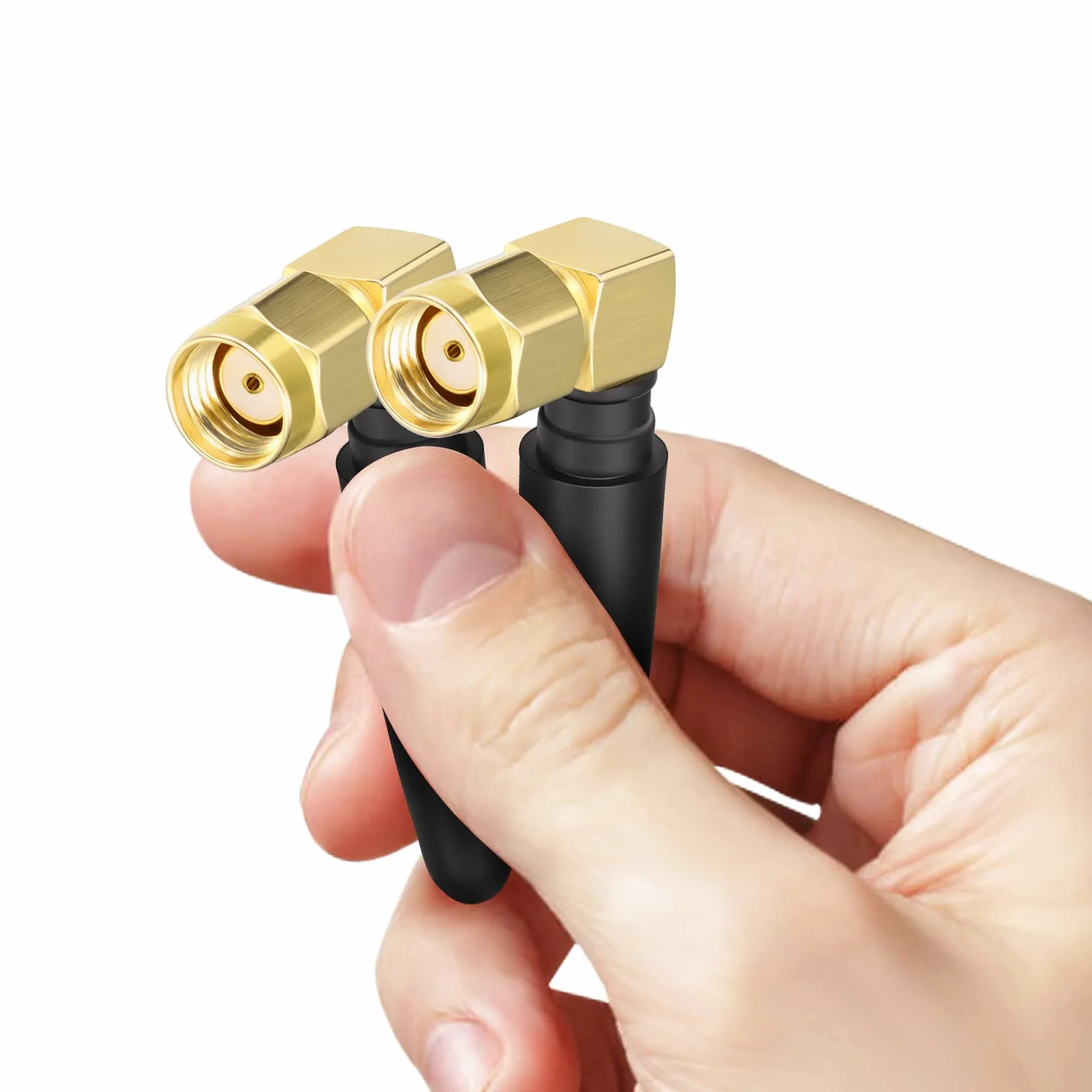 Eightwood Wielokierunkowa antena WiFi lekka mała 2,4G 5G 5,8G kąt prosty RP SMA męski do komputera adapter USB router bezprzewodowa kamera cofania FPV