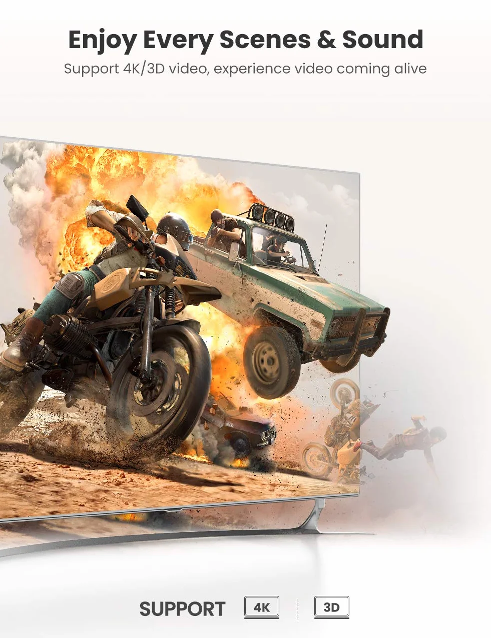 UGREEN 2 w 1 Out Przełącznik HDMI lub 2 w 1 Out HDMI Splitter 4K@30Hz dla PS5, Xbox, TV stick, Switch, PC itp.