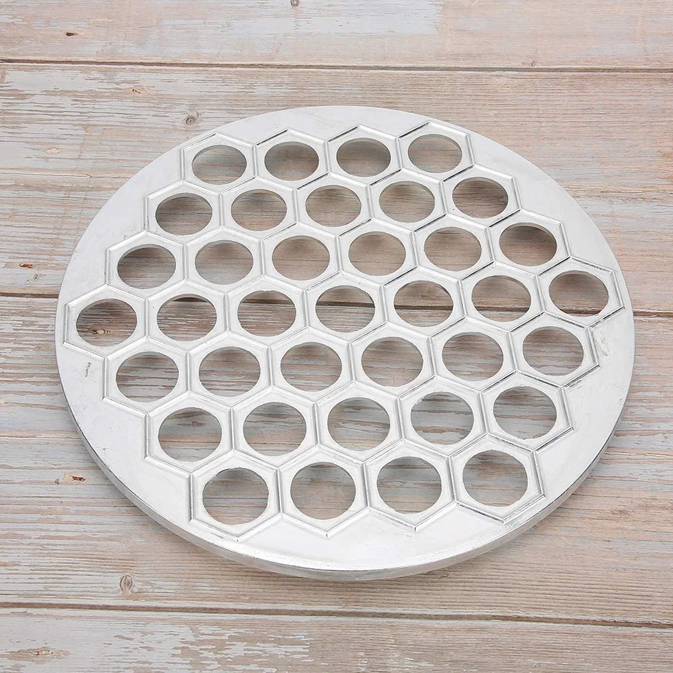 Forma do pierogów, domowe DIY narzędzia do pierogów ze stopu aluminium z 37 małymi otworami srebrne pierogi ekspres przybory kuchenne
