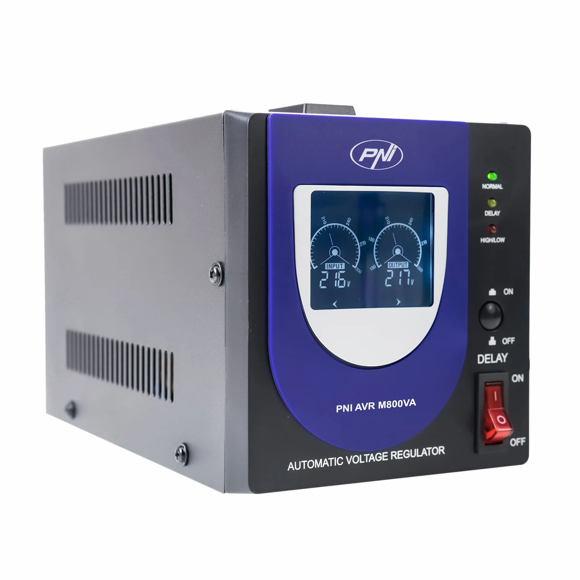 Stabilizator napięcia z przekaźnikiem PNI AVR M800VA, 2,2 A, 480 W, 800 VA regulator napięcia