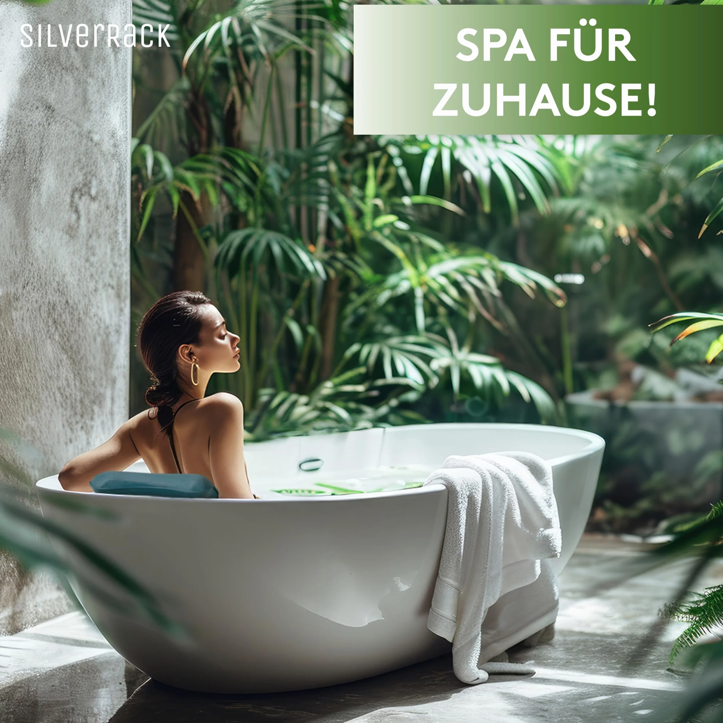 SilverRack Poduszka do wanny premium, kolor petrol – poduszka do wanny – poduszka do wanny z przyssawkami – poduszka pod kark i zagłówek z hydromasażem – akcesoria do wanny – Bath Pillow Spa