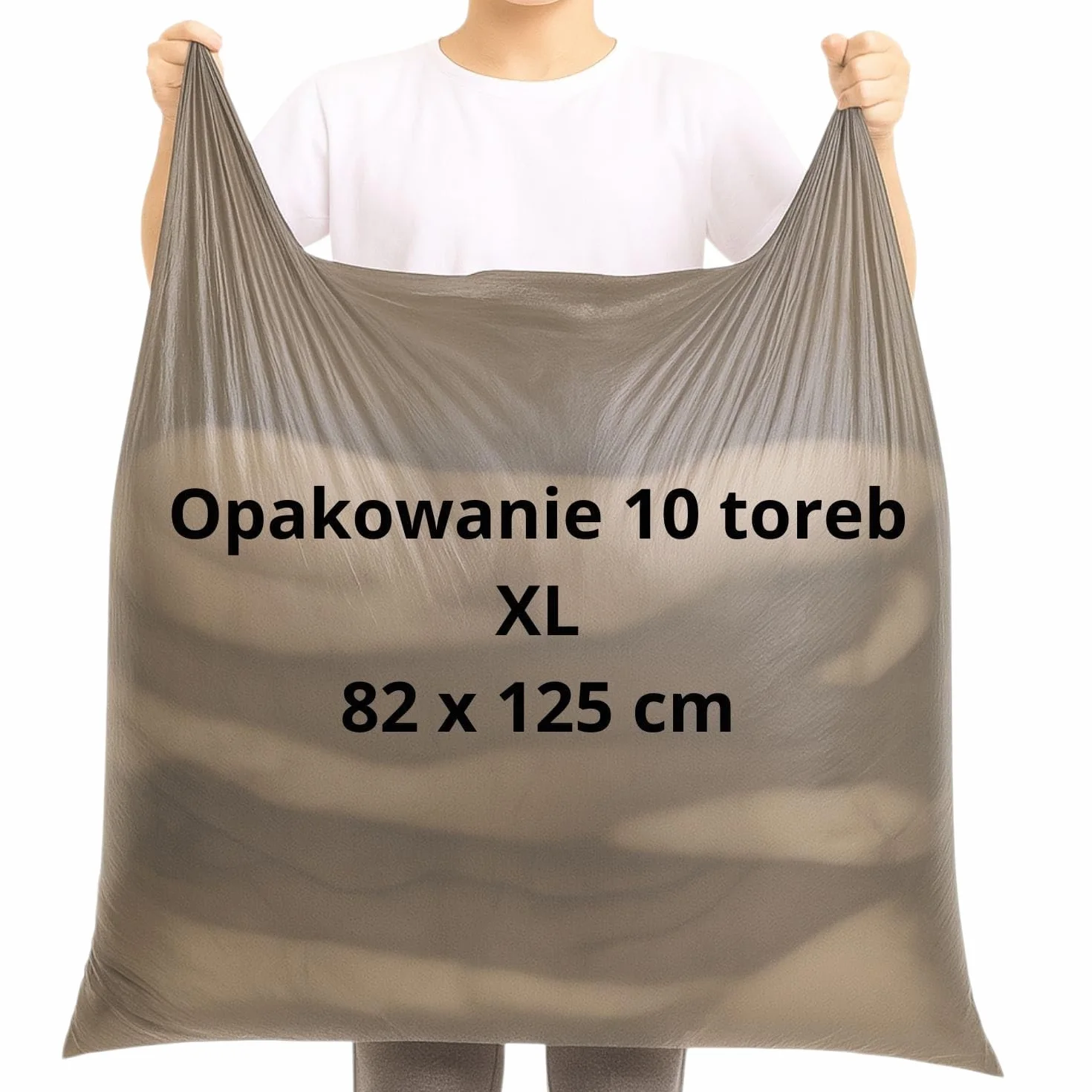 Torby do przechowywania ubrań XXL 82×125 cm wodoodporne PE zestaw 10 sztuk