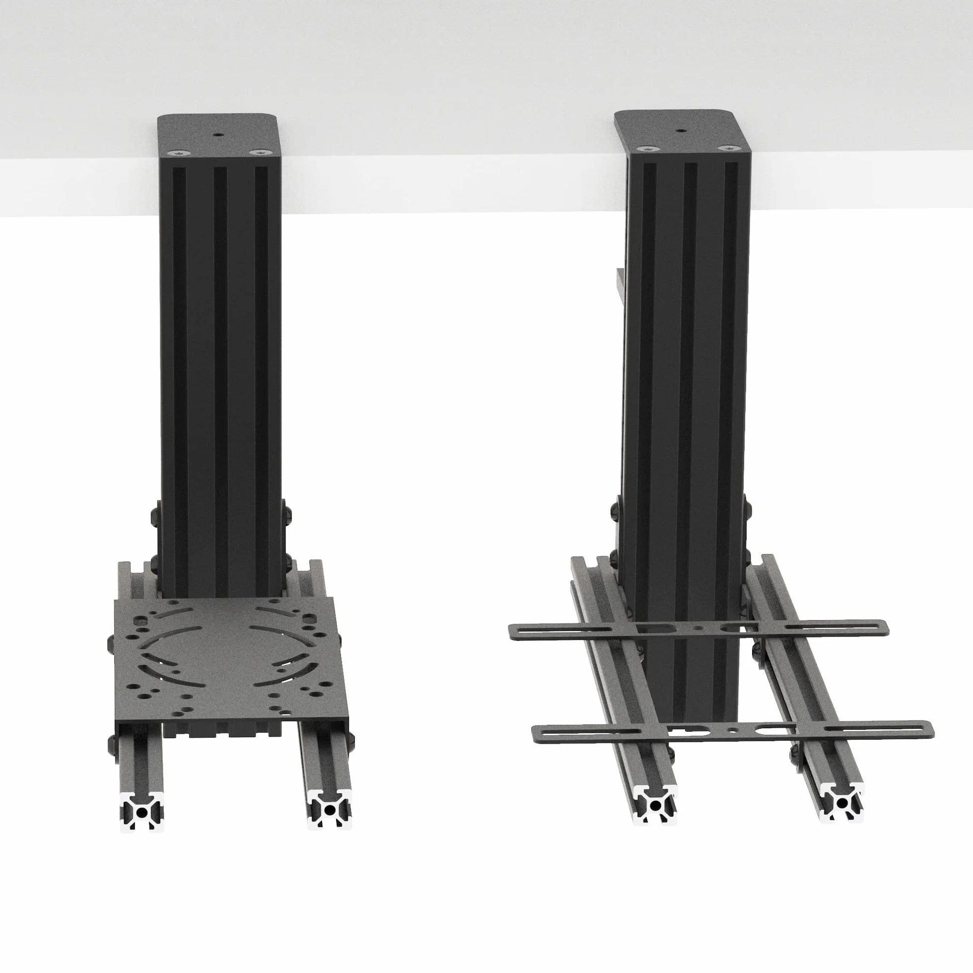 HIKIG 2-częściowy uchwyt biurkowy kompatybilny z Thrustmaster HOTAS Warthog Joystick, przepustnicą i HOTAS, obsługuje również inne urządzenie do gier lotniczych - czarny