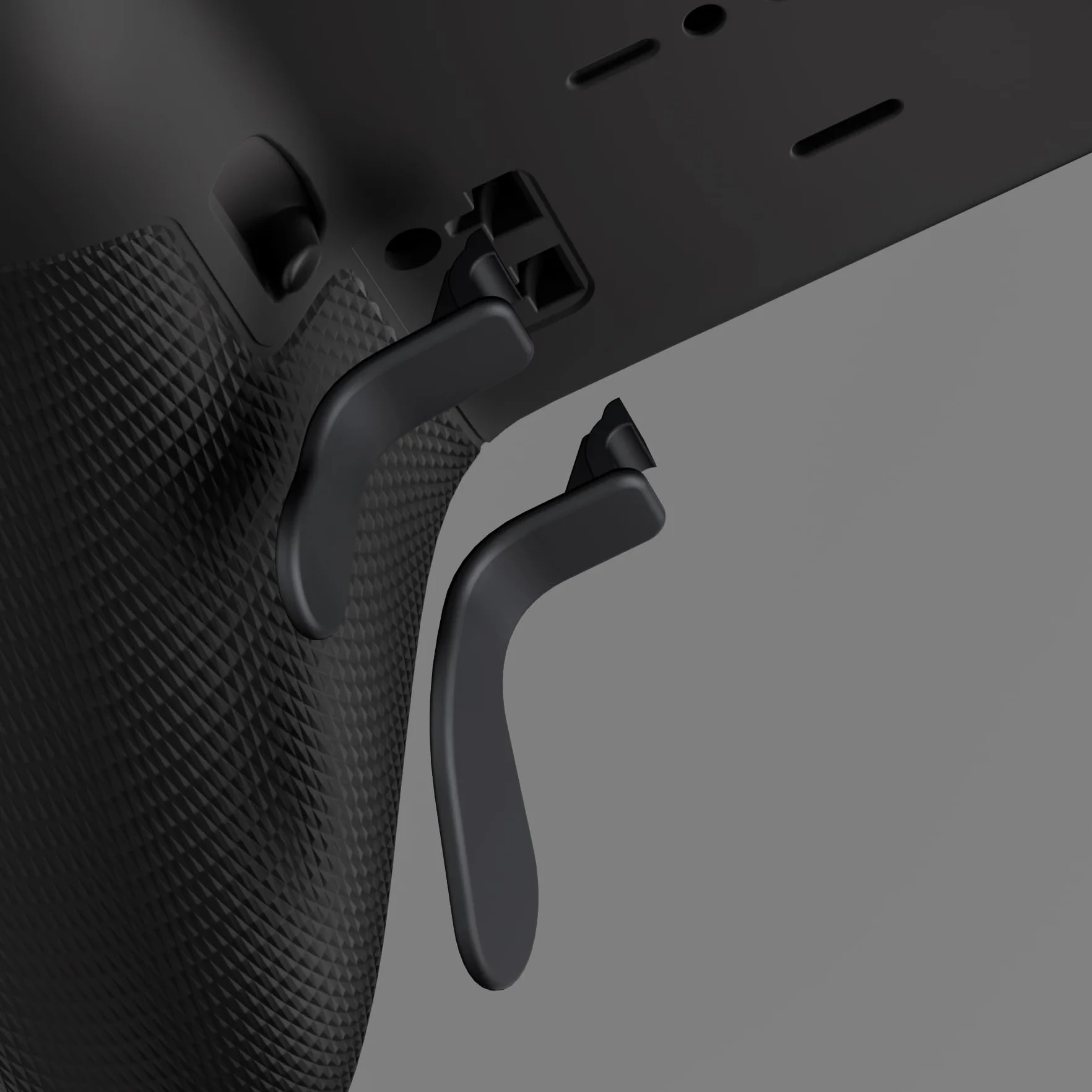 Wiosła ze Stali Nierdzewnej eXtremeRate 4 Szt Metal Czarny, Części Zamienne Zestawy Akcesoriów Wymiana Blokady Spustu Włosów dla Xbox One Elite/Elite Seies 2/Elite 2 Core Controller