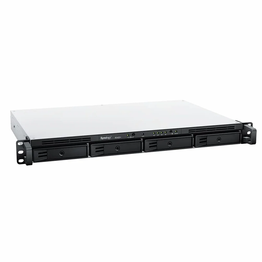 Synology 4-kieszeniowy procesor NAS 1,4 GHz Quadcore - RS422+ Rack Station, czarny