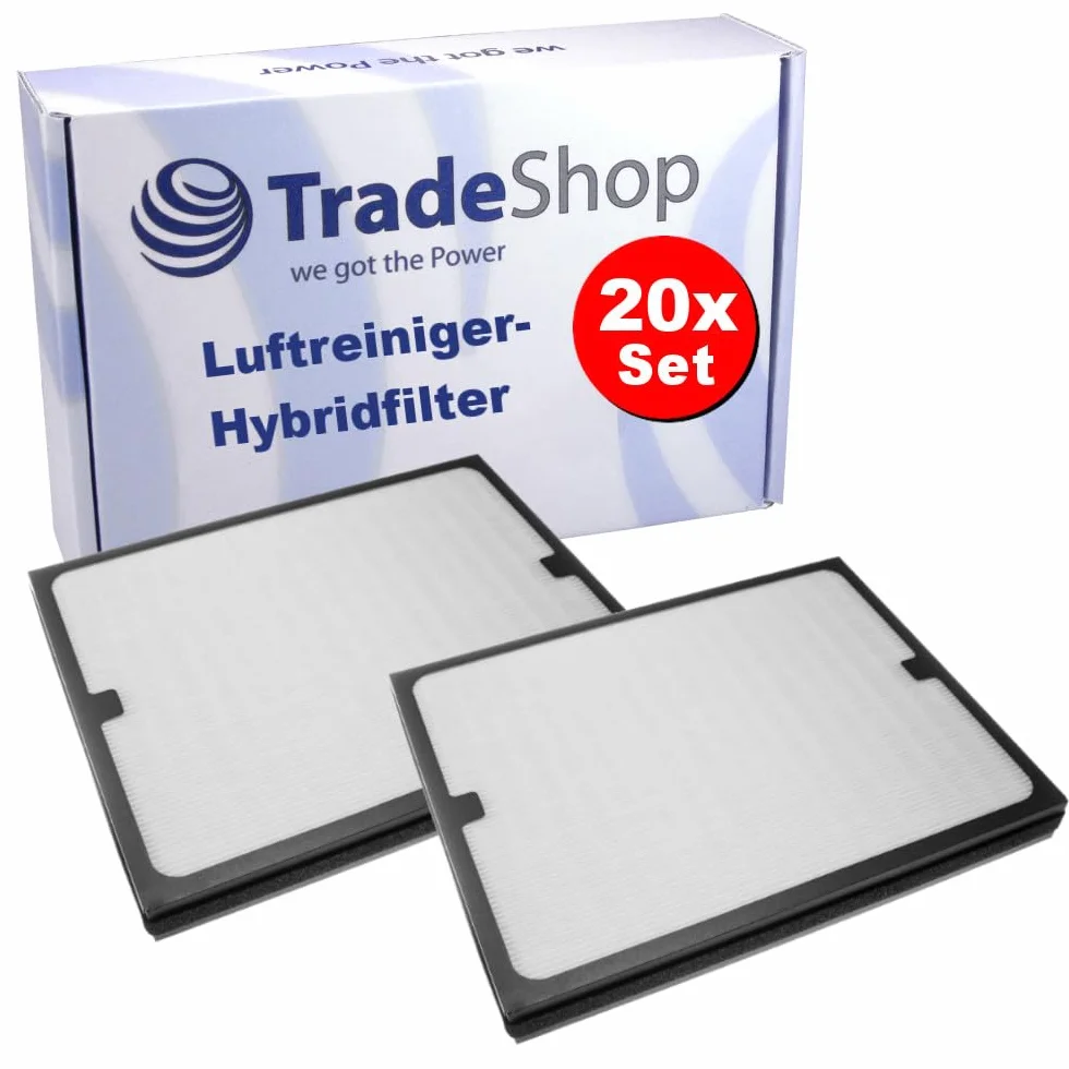 Trade-Shop SmokeStop filtr powietrza (filtr cząstek stałych + filtr z węglem aktywnym), kompatybilny z Blueair Classic 250E, 270, 270E, 270E Slim, 280i, 303
