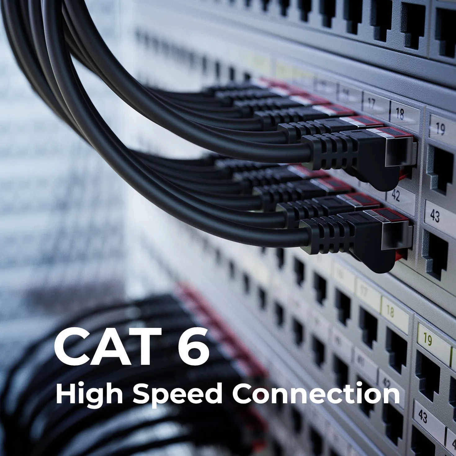 deleyCON 5m Kabel Sieciowy Cat6-1000 Mbit (Miedź, S/FTP, Bezhalogenowy) RJ45 Gigabitowy Patchcord Ethernet LAN - do DSL, Internetu, Wi-Fi, Switcha, Routera, Modemu, Panelu Krosowego, PoE - Czarny