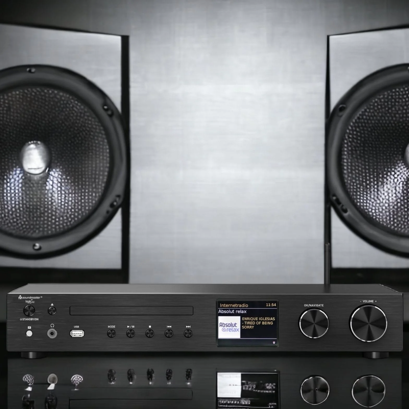 Soundmaster ICD4350SW HiFi zestaw stereo Audio System radio internetowe WLAN 2,4/5GHz LAN podłączenie DAB+ odtwarzacz CD USB MP3 sterowanie za pomocą aplikacji RCA wejście optyczne TV