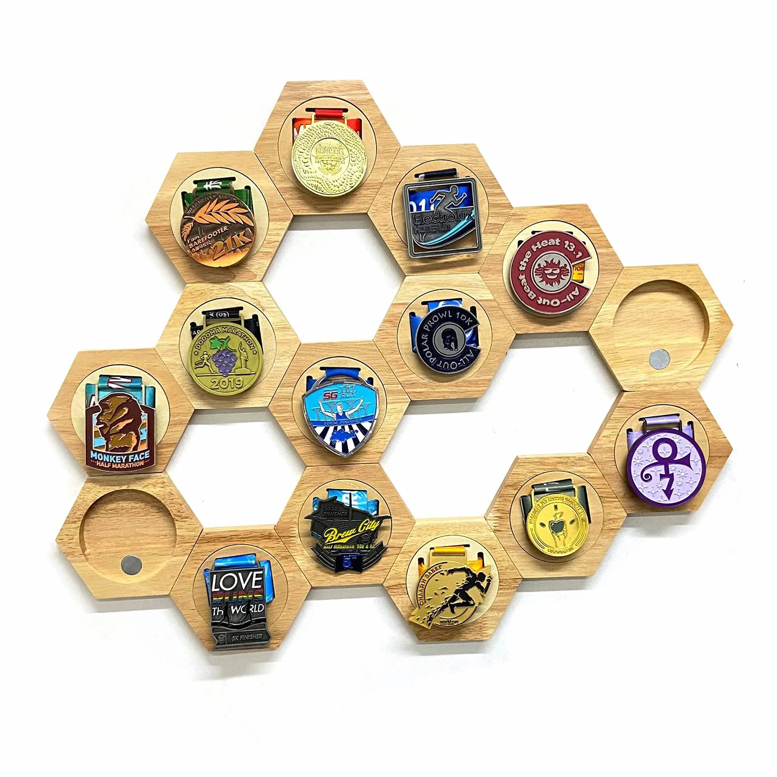 Medal Display Rack Hexagon Medal Storage Holder Prezenty dla Miłości Sportowej