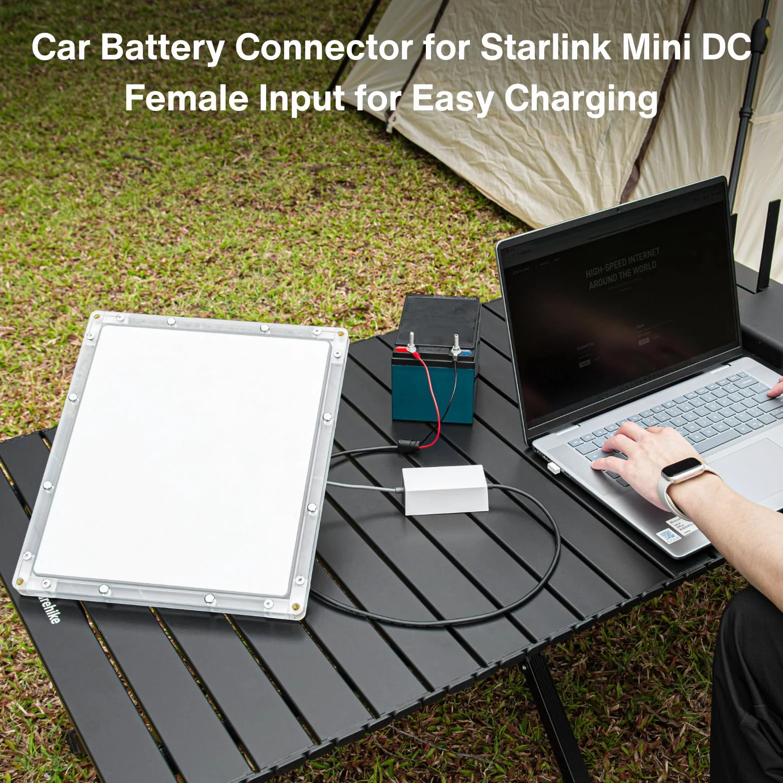 Adapter do baterii samochodowej DC do złącza żeńskiego Starlink Mini, Direct Vehicle Battery Connection for Stable 12 V-36 V Input, 36 V 1,67 A Output, Quick Setup, idealny na długie