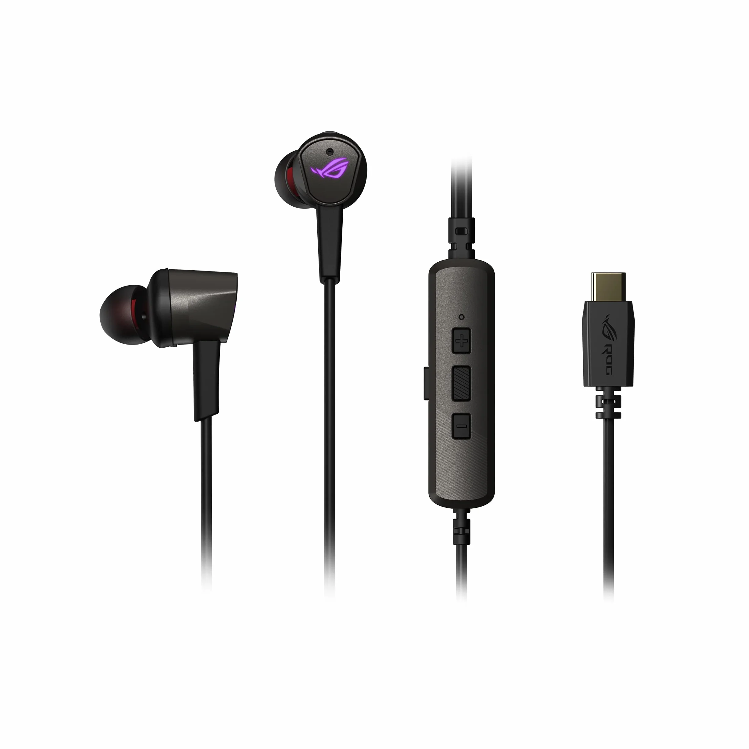 ASUS ROG Cetra II słuchawki douszne ROG Cetra II z redukcją szumów z płynnej gumy silikonowej, złącze USB-C kompatybilne z PC, Nintendo Switch
