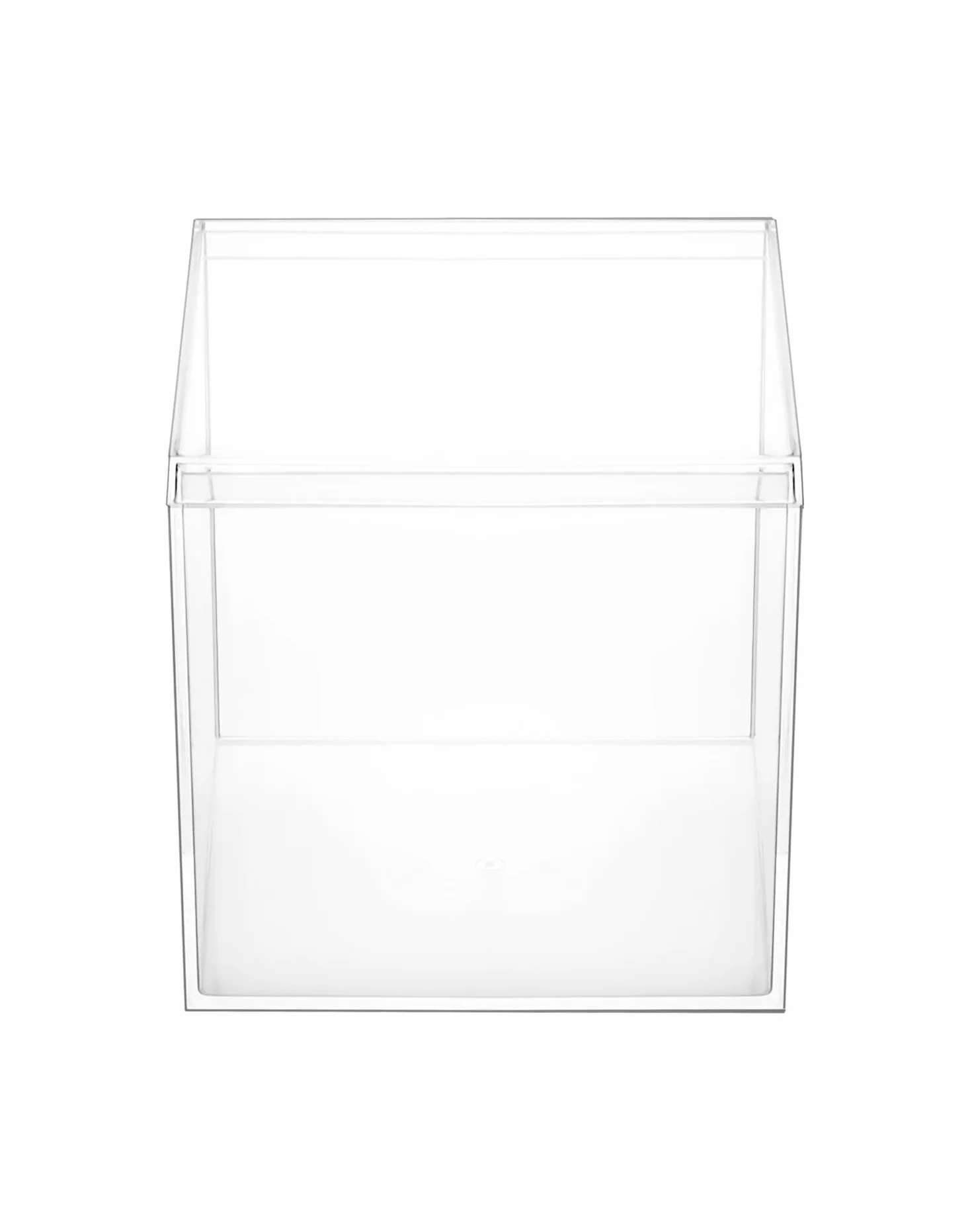 QWORK® Akrylowe Pudełko Ekspozycyjne, Kostki Przechowywania, 10 x 10 x 10 cm, Przezroczyste Pudełko z Pokrywką, Do Przechowywania Cukierków, Akcesoriów do Włosów, Zabawek, 4 Szt